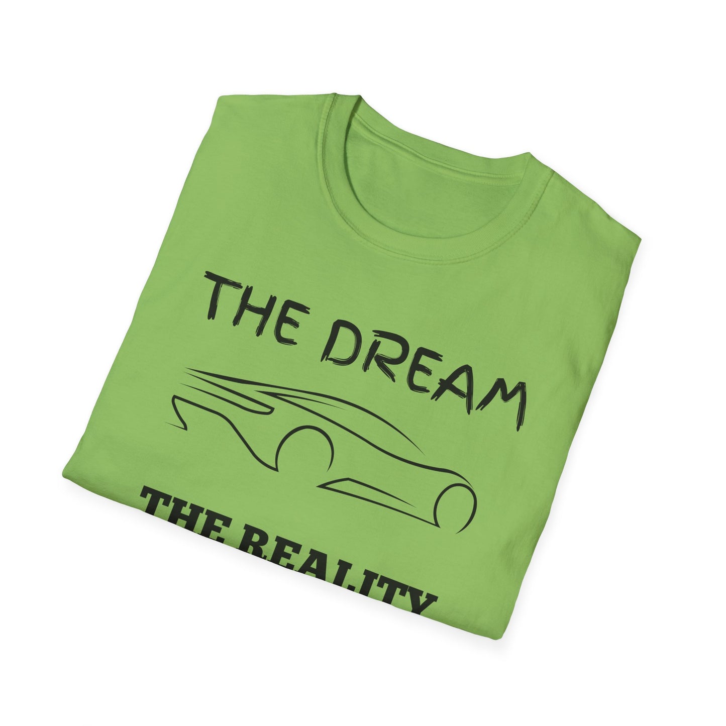 Sports Car Shirt, Dream Vs Reality Tee, Unisex Graphic Tshirt, Lightweight Tee for Men and Women, Gift For Men, Cart Enthusiast Shirt