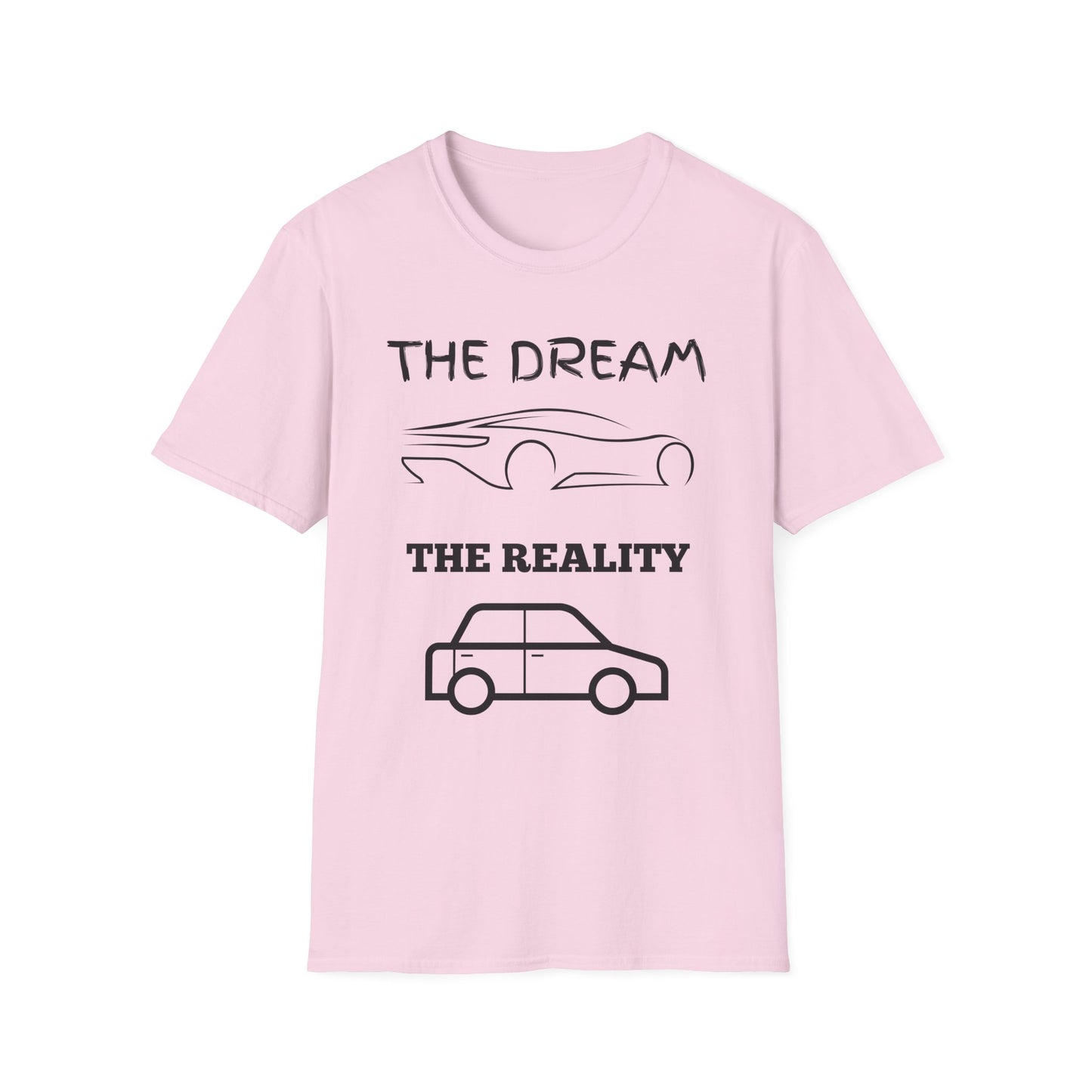 Sports Car Shirt, Dream Vs Reality Tee, Unisex Graphic Tshirt, Lightweight Tee for Men and Women, Gift For Men, Cart Enthusiast Shirt
