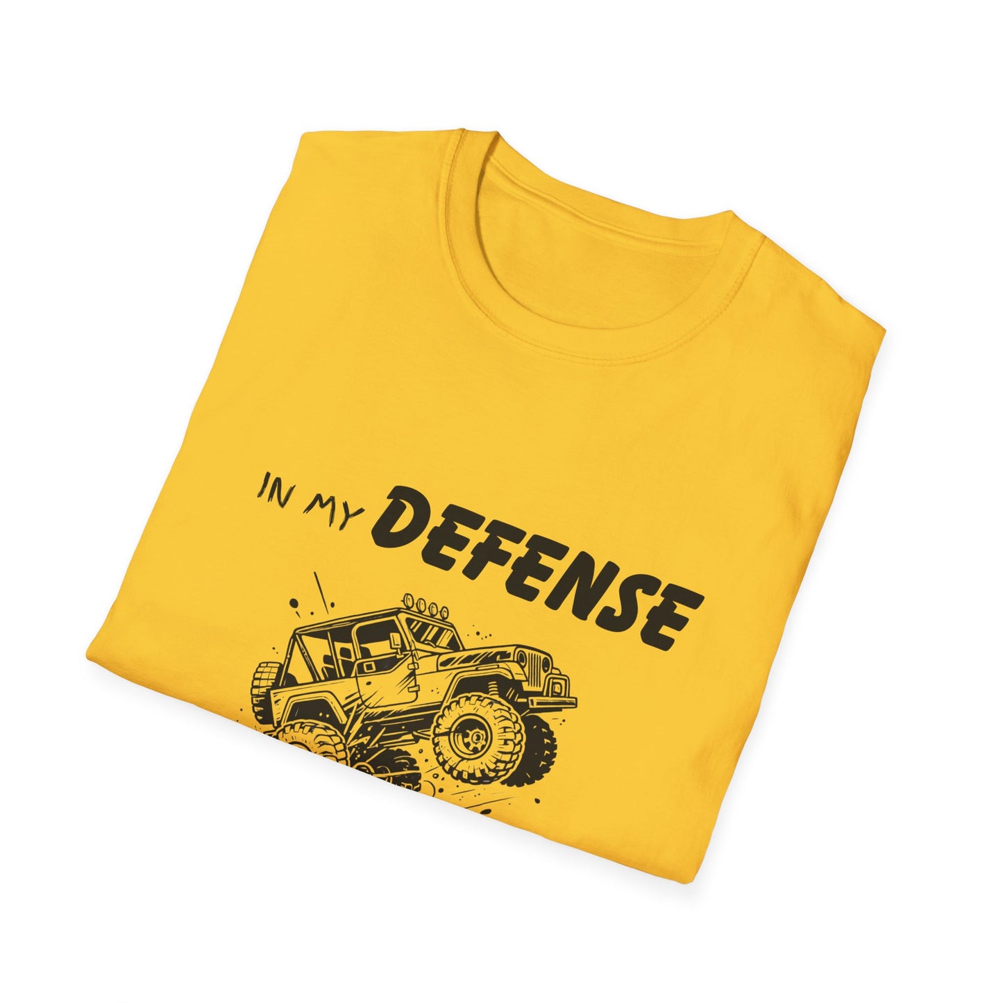 In My Defense I Was Left Supervised Style Unisex T-Shirt, Funny Graphic Tee, Vintage Inspired Top, Novelty T-Shirt, Humorous T-Shirt, Trucks