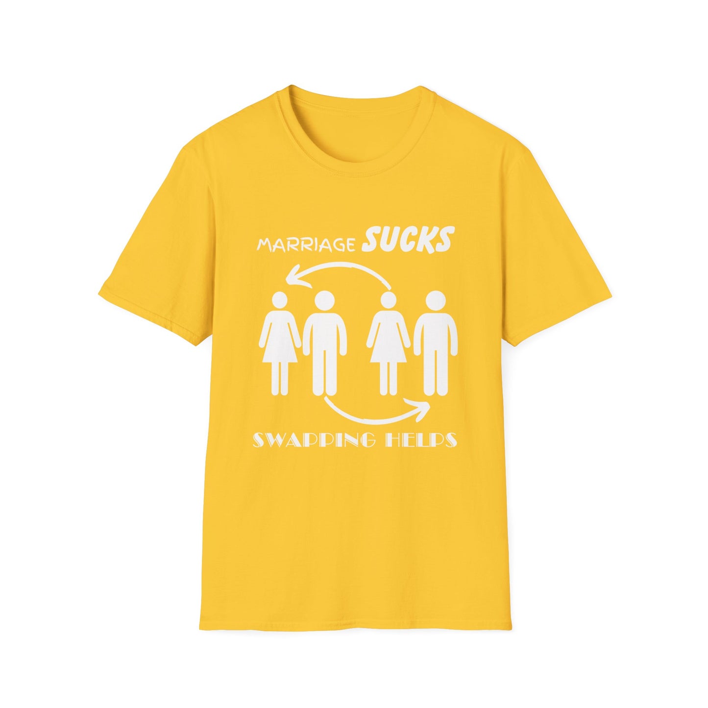 Marriage Sucks Swapping Helps Shirt, Adult Humor T-Shirt, Sarcastic Gift, Hilarious Tee for Adults, LGBT, LGBTQIA+