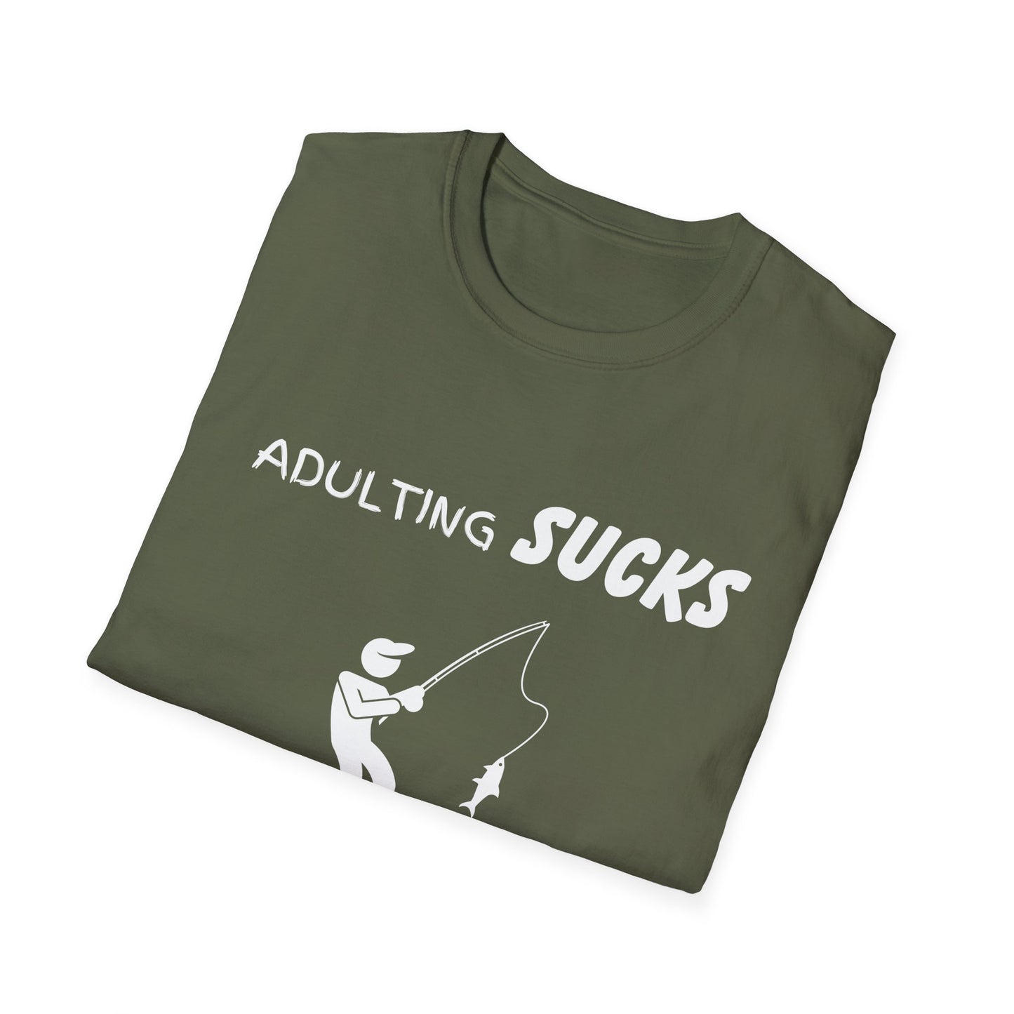 Adulting Sucks Fishing Helps T-Shirt