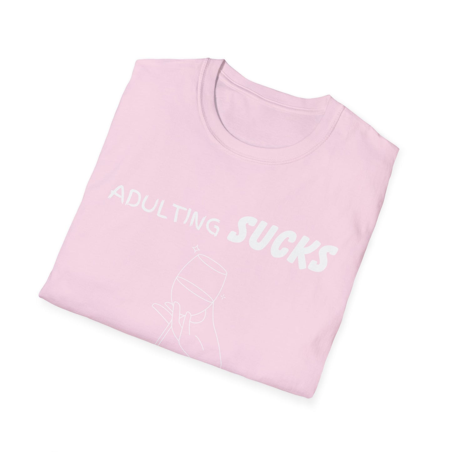 Adulting Sucks Wine Helps Shirt, Adult Humor T-Shirt, Sarcastic Gift, Hilarious Tee for Adults, Drinking Shirt, Alcohol, Wine Shirt