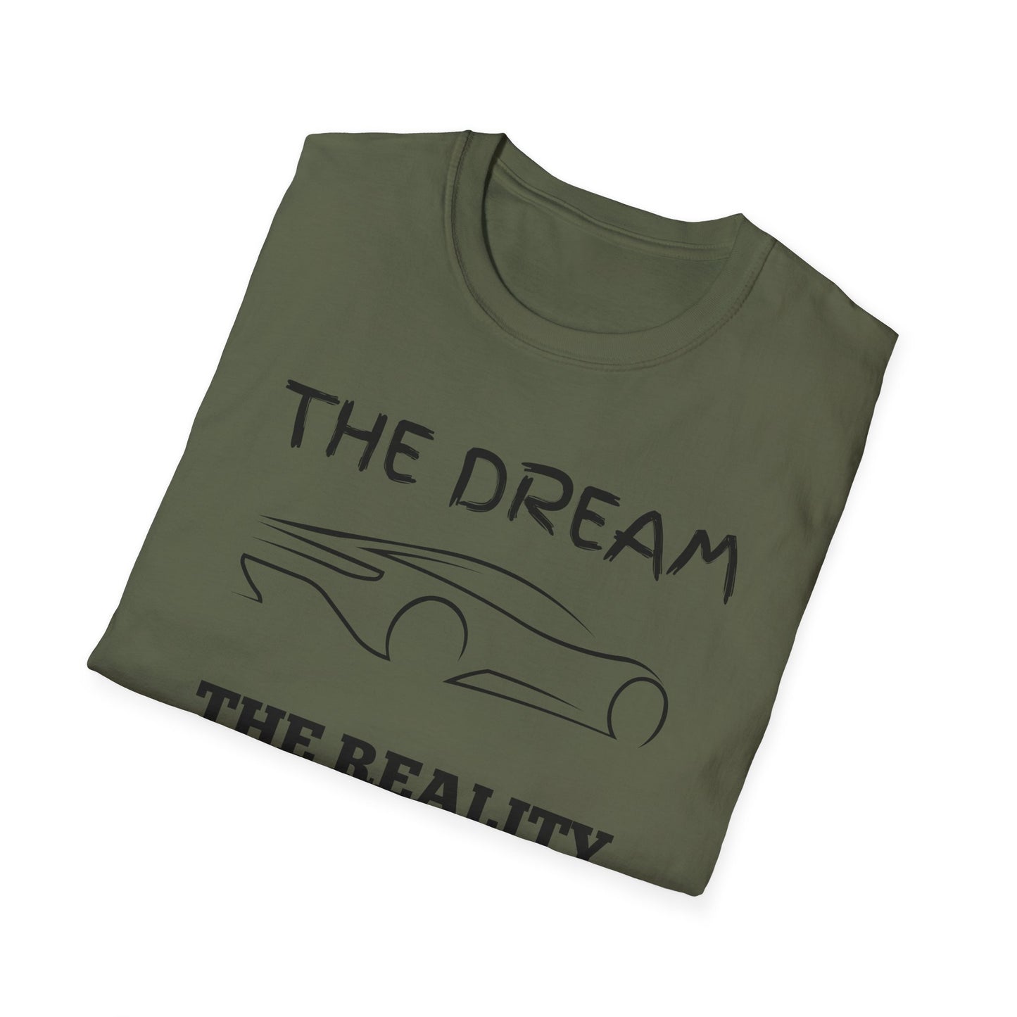 Sports Car Shirt, Dream Vs Reality Tee, Unisex Graphic Tshirt, Lightweight Tee for Men and Women, Gift For Men, Cart Enthusiast Shirt