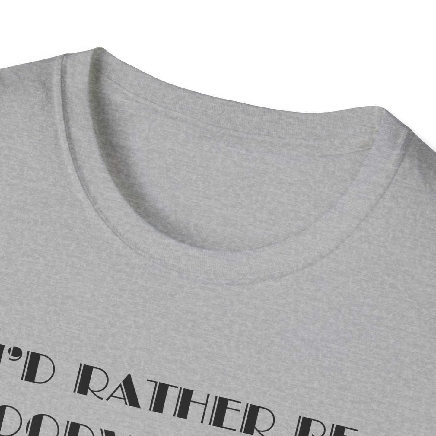 I'd Rather Be Woodworking Unisex Softstyle T-Shirt, Funny Woodworking Shirt, Stress Relief Tee, Woodworker Gift, Life Challenges Top