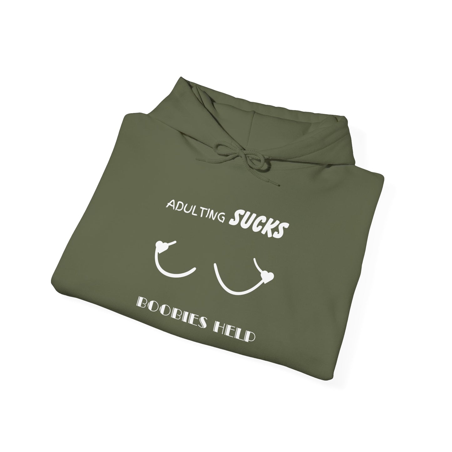 Adulting Sucks Boobies Help Hoodie, Funny Adulting Sweatshirt, Adulthood Humor Jumper, Boobies Make Things Better, Unisex Hooded Sweater