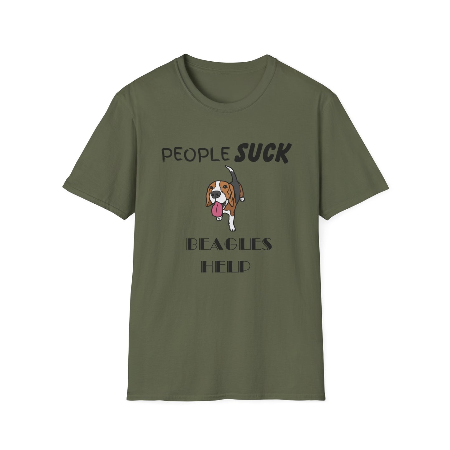 People Suck Beagles Help Unisex T-Shirt, Sarcastic Dog Lover Tee, Animal Humor, Dog Rescue Shirt, Pet Owner Gift, Beagle T-Shirt, Beagle Tee