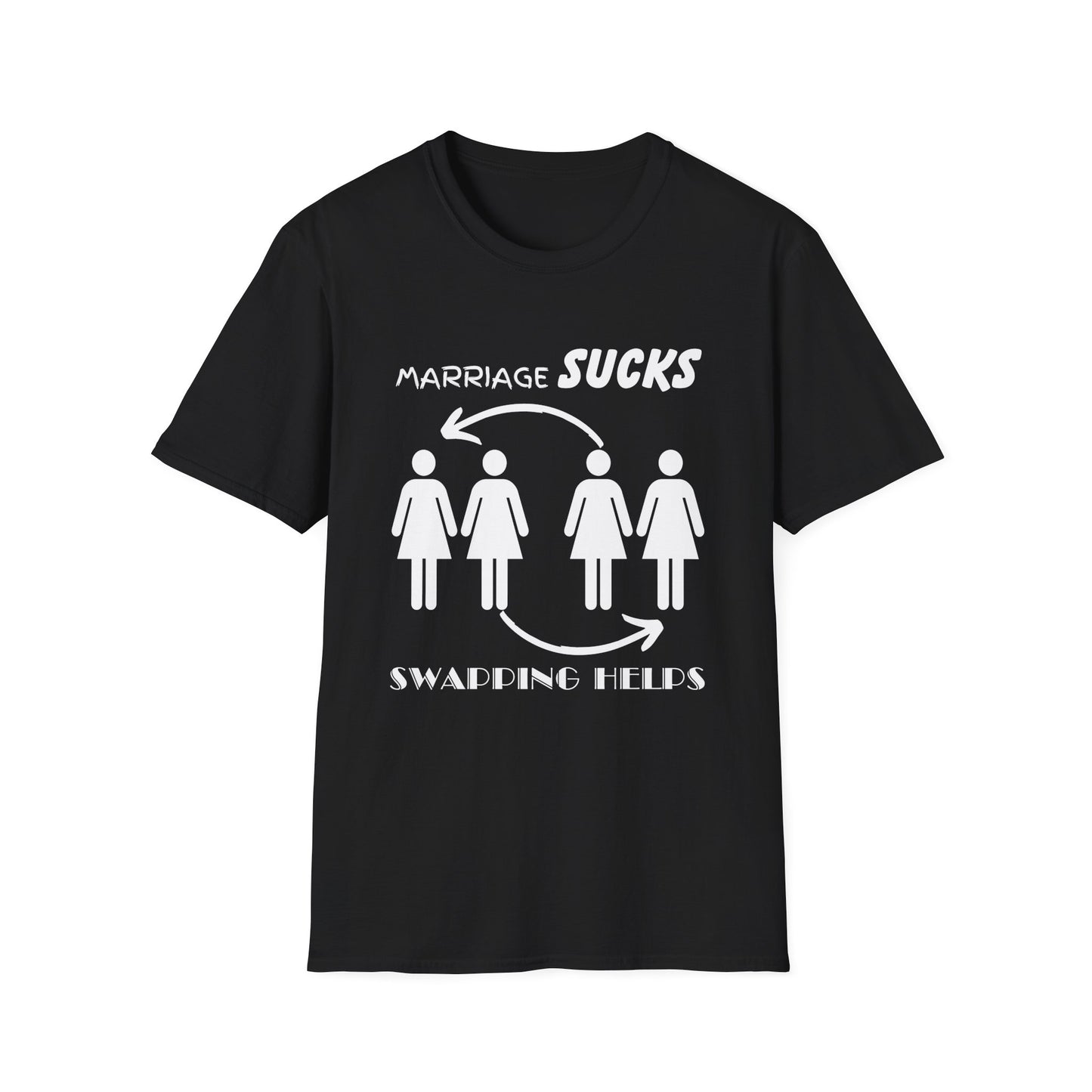 Marriage Sucks Swapping Helps Shirt, Adult Humor T-Shirt, Sarcastic Gift, Hilarious Tee for Adults, LGBT, LGBTQIA+, Lesbian Shirt, Funny Tee