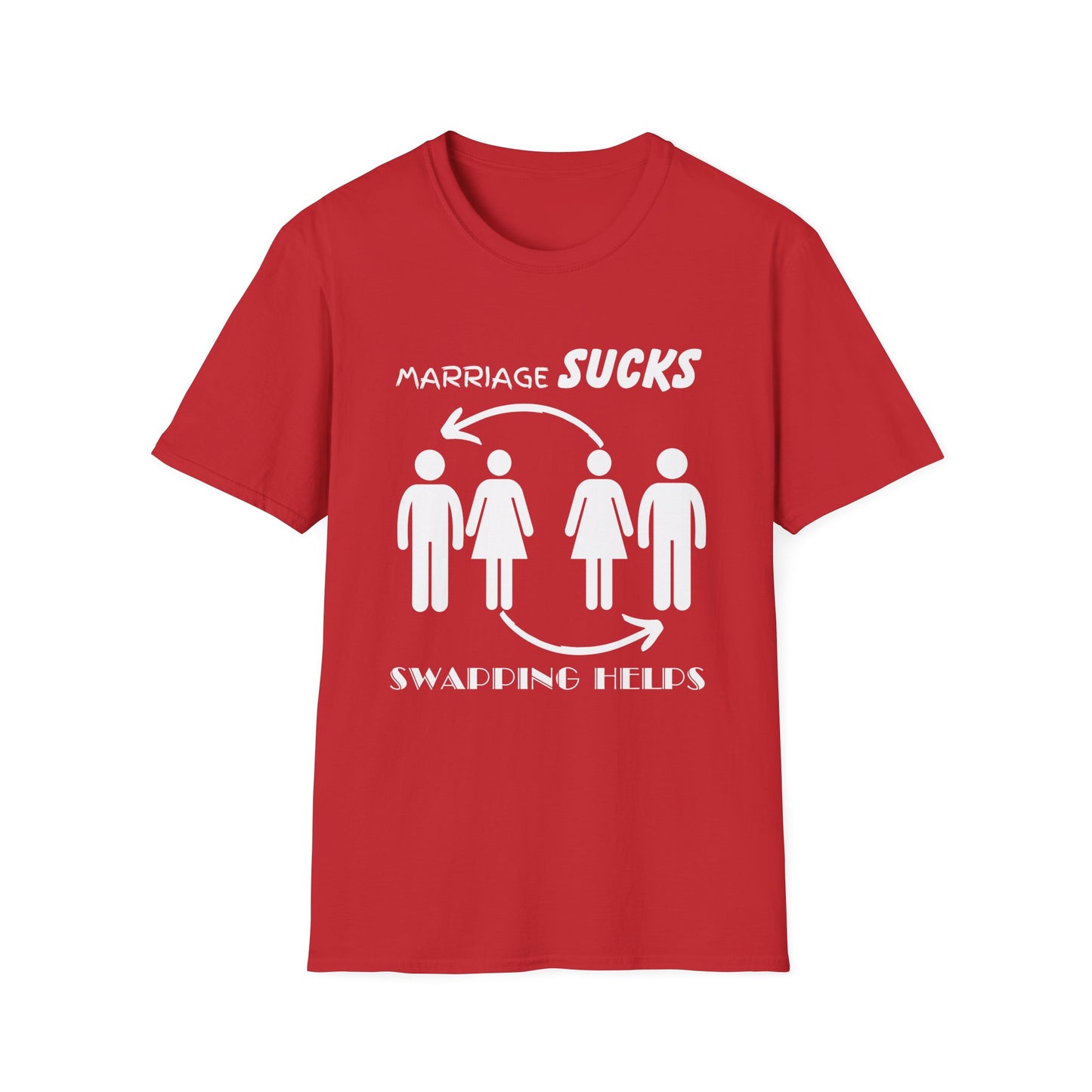 Marriage Sucks Swapping Helps Shirt, Adult Humor T-Shirt, Sarcastic Gift, Shirts for Adults, Swinging, Couple's Humor, Anniversary Gift
