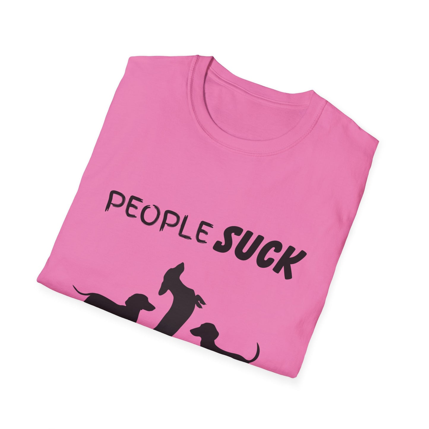 People Suck Dachshunds Help Unisex T-Shirt, Sarcastic Dog Lover Tee, Humorous Animal Graphic Top, Dog Rescue Shirt, Pet Owner Gift, Wiener