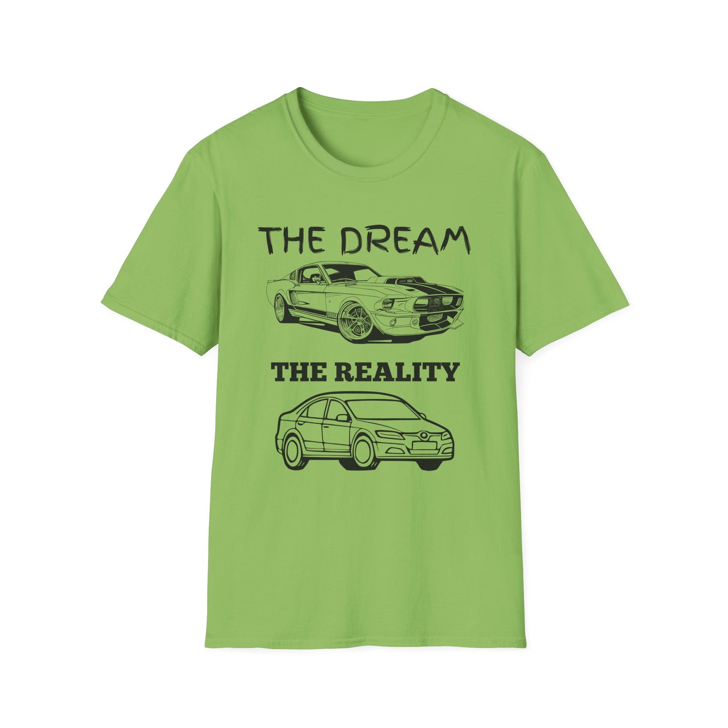 Sports Car Shirt, Dream vs Reality Tee, Unisex Graphic Tshirt, Lightweight Tee for Men and Women, Gift For Men, Cart Enthusiast Shirt