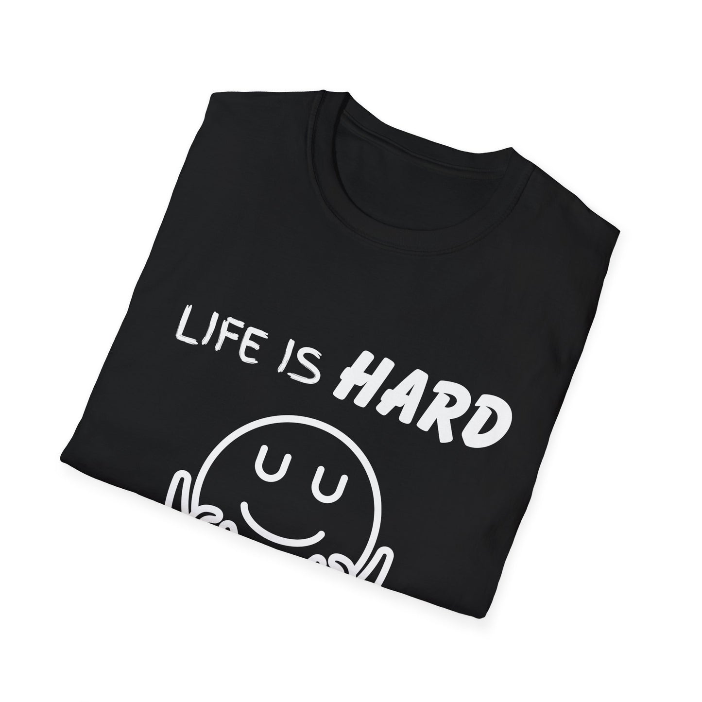 Life Is Hard Meditation Helps Unisex T-Shirt, Yoga Tee, Mindfulness Shirt, Stress Relief Top, Zen Clothing, Relaxation Apparel, Yogi Tee