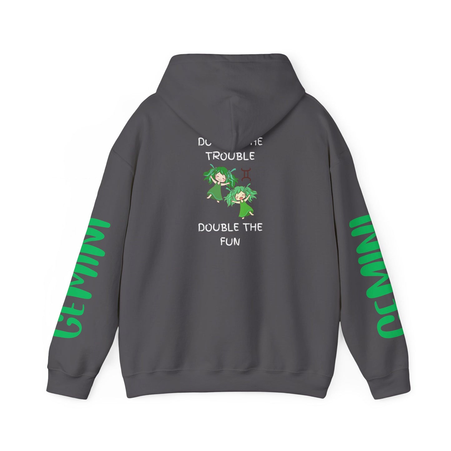 Gemini Double Trouble Fun Hoodie, Zodiac Gift, Astrology Pullover, Dual Personality Sweatshirt, Astrological Sign Apparel, Unique Apparel