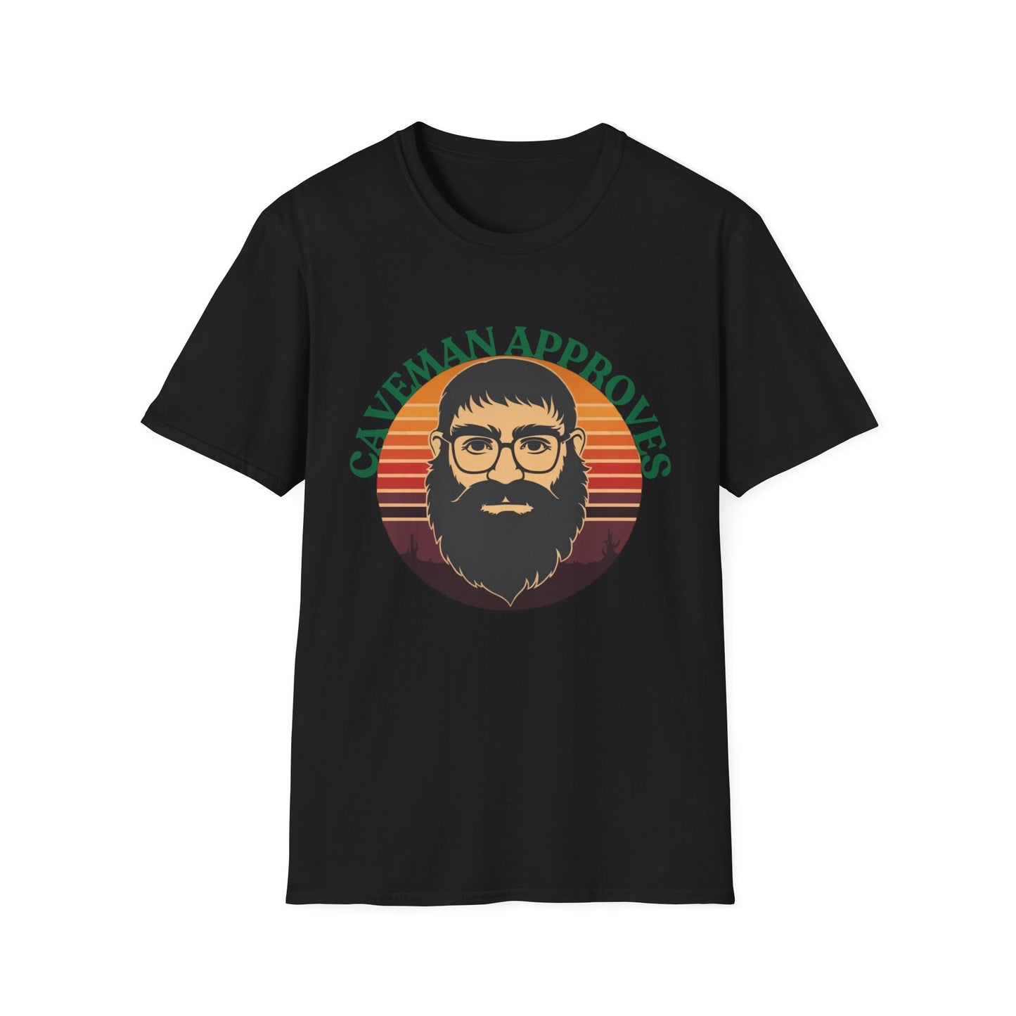 Caveman Approves T-Shirt, Funny Graphic Tee, Vintage Humor Shirt, Unisex Softstyle Tee, Sarcastic Caveman Shirt, Sophisticated Caveman