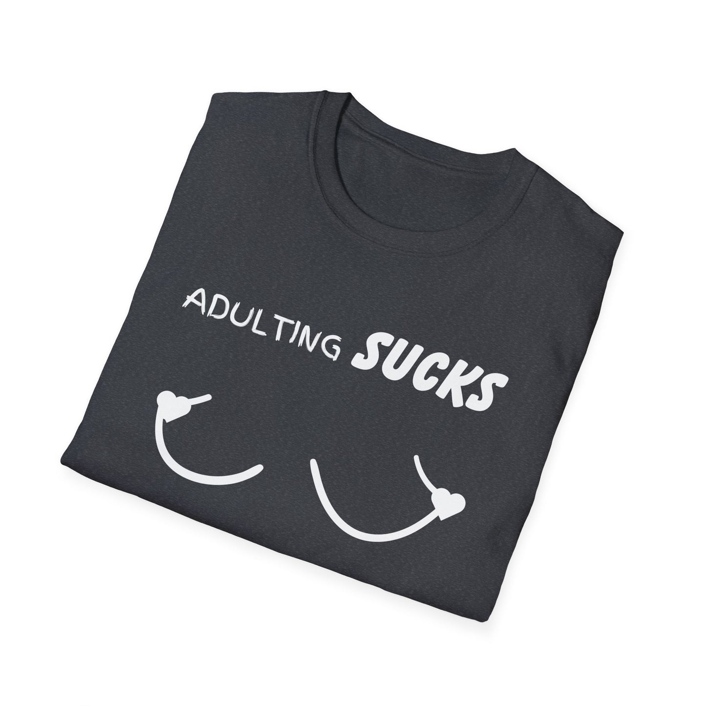 Adulting Sucks Boobies Help Shirt, Funny Adult Humor T-Shirt, Sarcastic Gift, Hilarious Tee for Adults, Comedic Shirt for Stress Relief