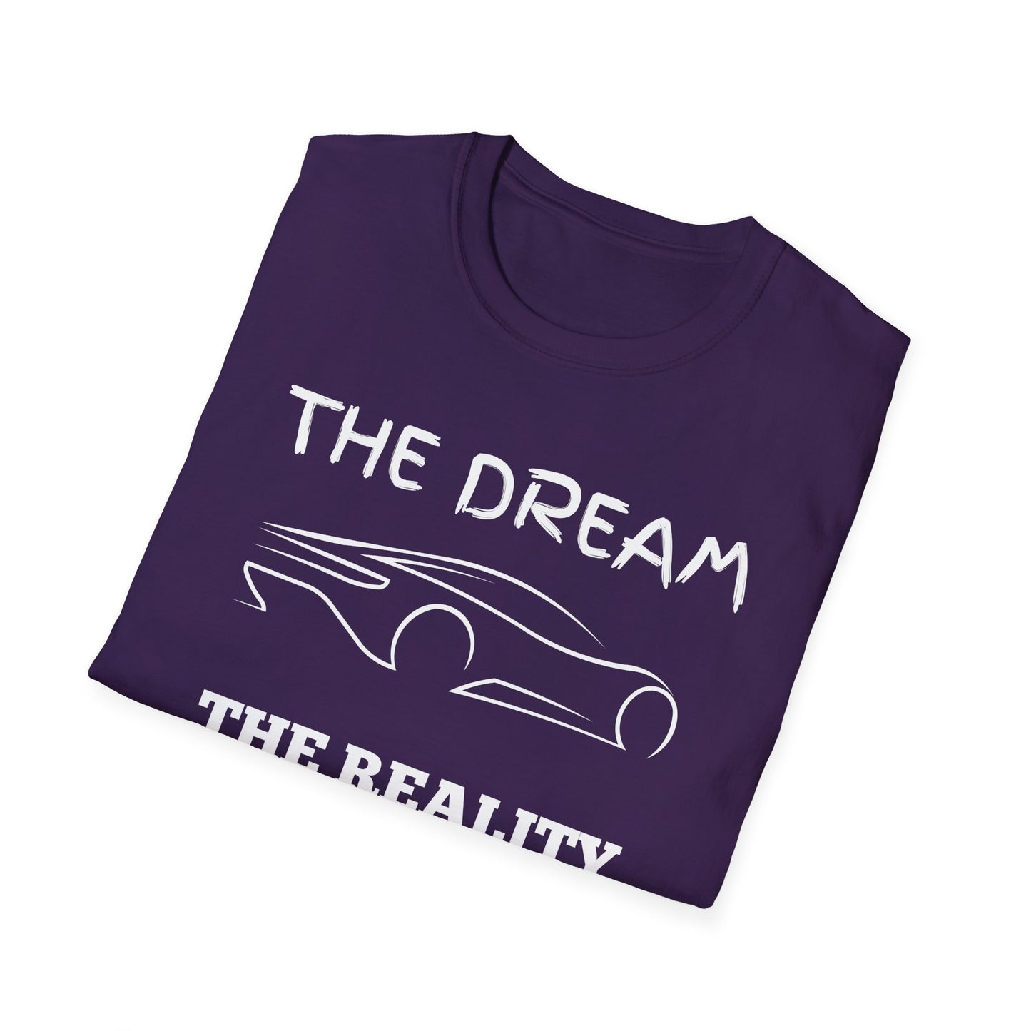 Sports Car Shirt, Dream Vs Reality Tee, Unisex Graphic Tshirt, Lightweight Tee for Men and Women, Gift For Men, Cart Enthusiast Shirt