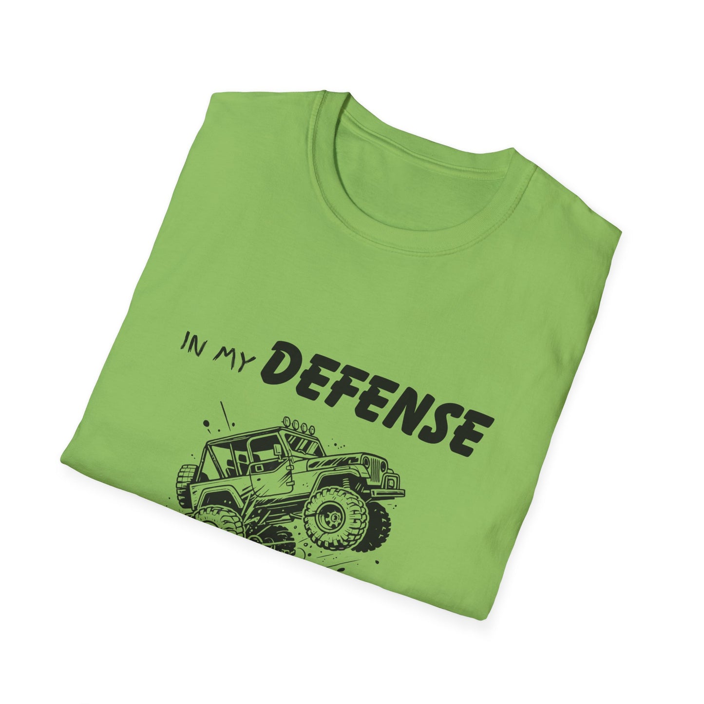 In My Defense I Was Left Supervised Style Unisex T-Shirt, Funny Graphic Tee, Vintage Inspired Top, Novelty T-Shirt, Humorous T-Shirt, Trucks