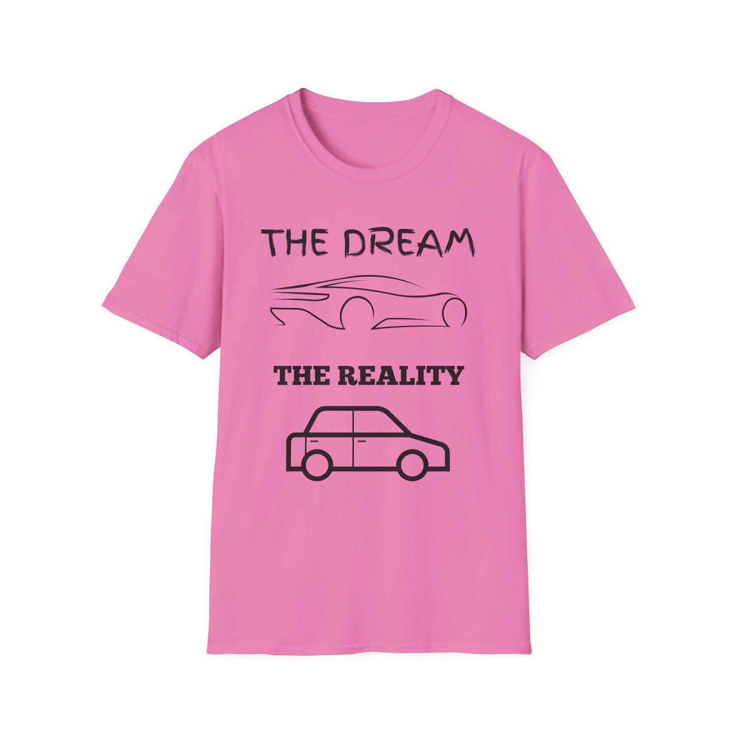 Sports Car Shirt, Dream Vs Reality Tee, Unisex Graphic Tshirt, Lightweight Tee for Men and Women, Gift For Men, Cart Enthusiast Shirt