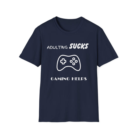 Adulting Sucks Gaming Helps T-Shirt