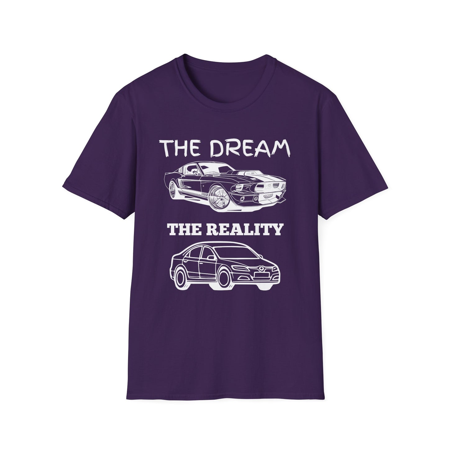 Sports Car Shirt, Dream vs Reality Tee, Unisex Graphic Tshirt, Lightweight Tee for Men and Women, Gift For Men, Cart Enthusiast Shirt