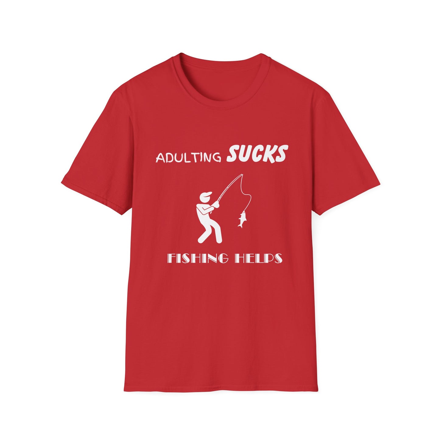 Adulting Sucks Fishing Helps T-Shirt