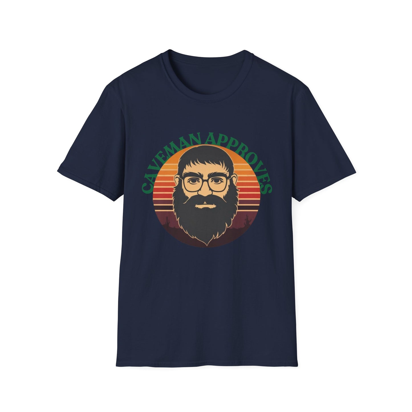 Caveman Approves T-Shirt, Funny Graphic Tee, Vintage Humor Shirt, Unisex Softstyle Tee, Sarcastic Caveman Shirt, Sophisticated Caveman