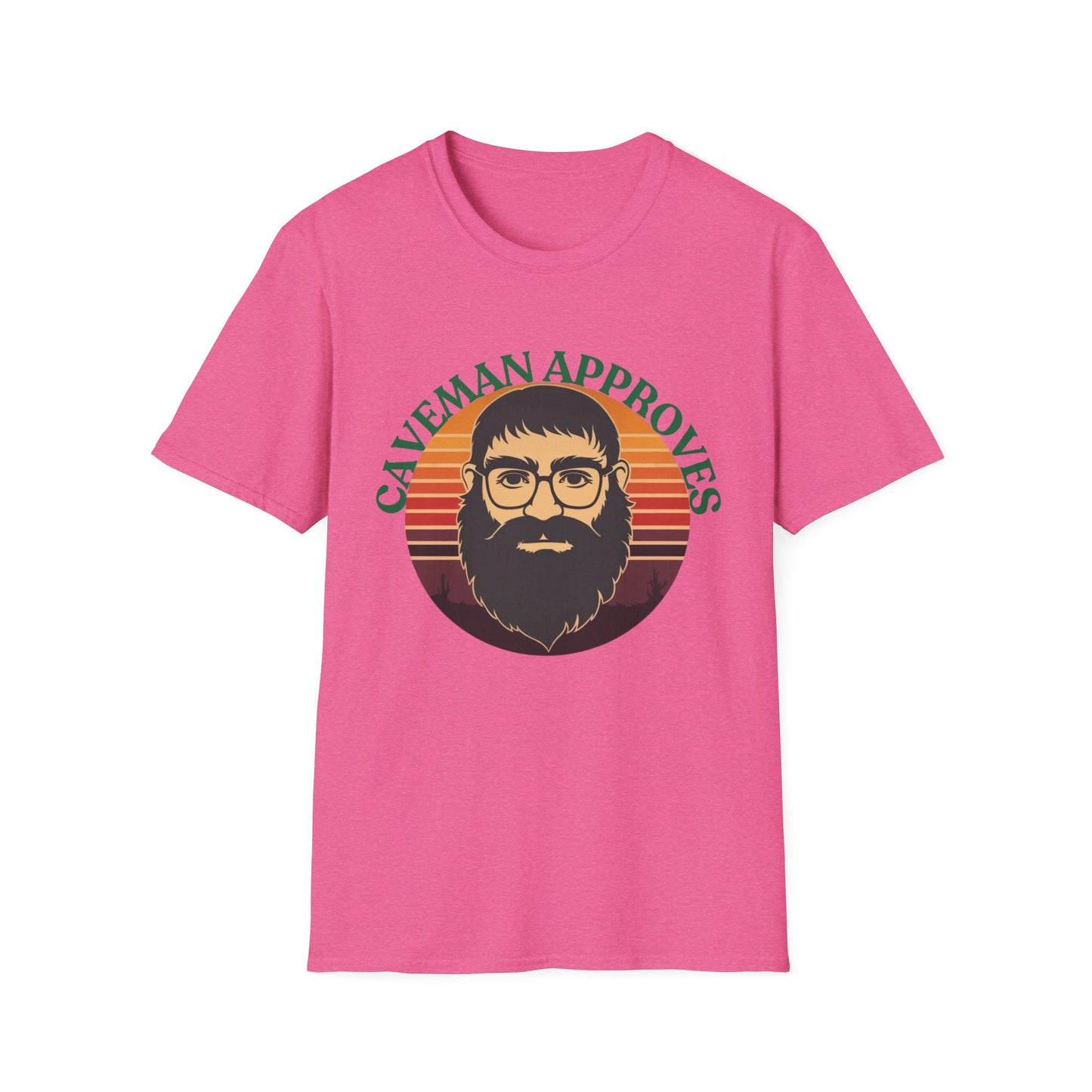 Caveman Approves T-Shirt, Funny Graphic Tee, Vintage Humor Shirt, Unisex Softstyle Tee, Sarcastic Caveman Shirt, Sophisticated Caveman