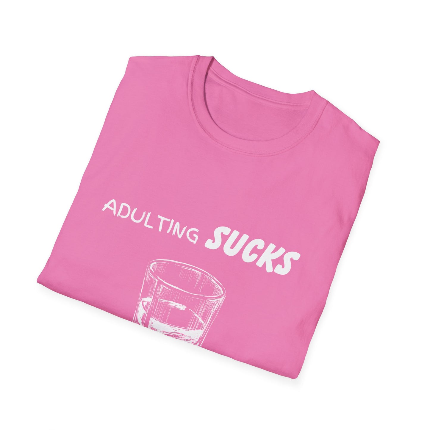 Adulting Sucks Whiskey Helps Shirt, Adult Humor T-Shirt, Sarcastic Gift, Hilarious Tee for Adults, Comedic Shirt for Stress Relief, Alcohol
