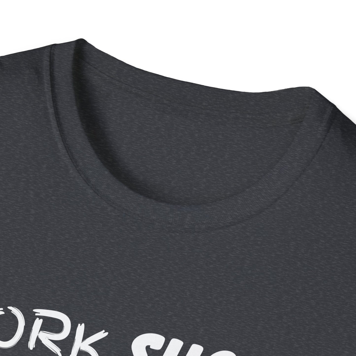 Work Sucks Coffee Helps Unisex Softstyle T-Shirt, Office Humor Tee, Funny Work Shirt, Sarcastic Coffee Lover Gift, Work from Home Outfit