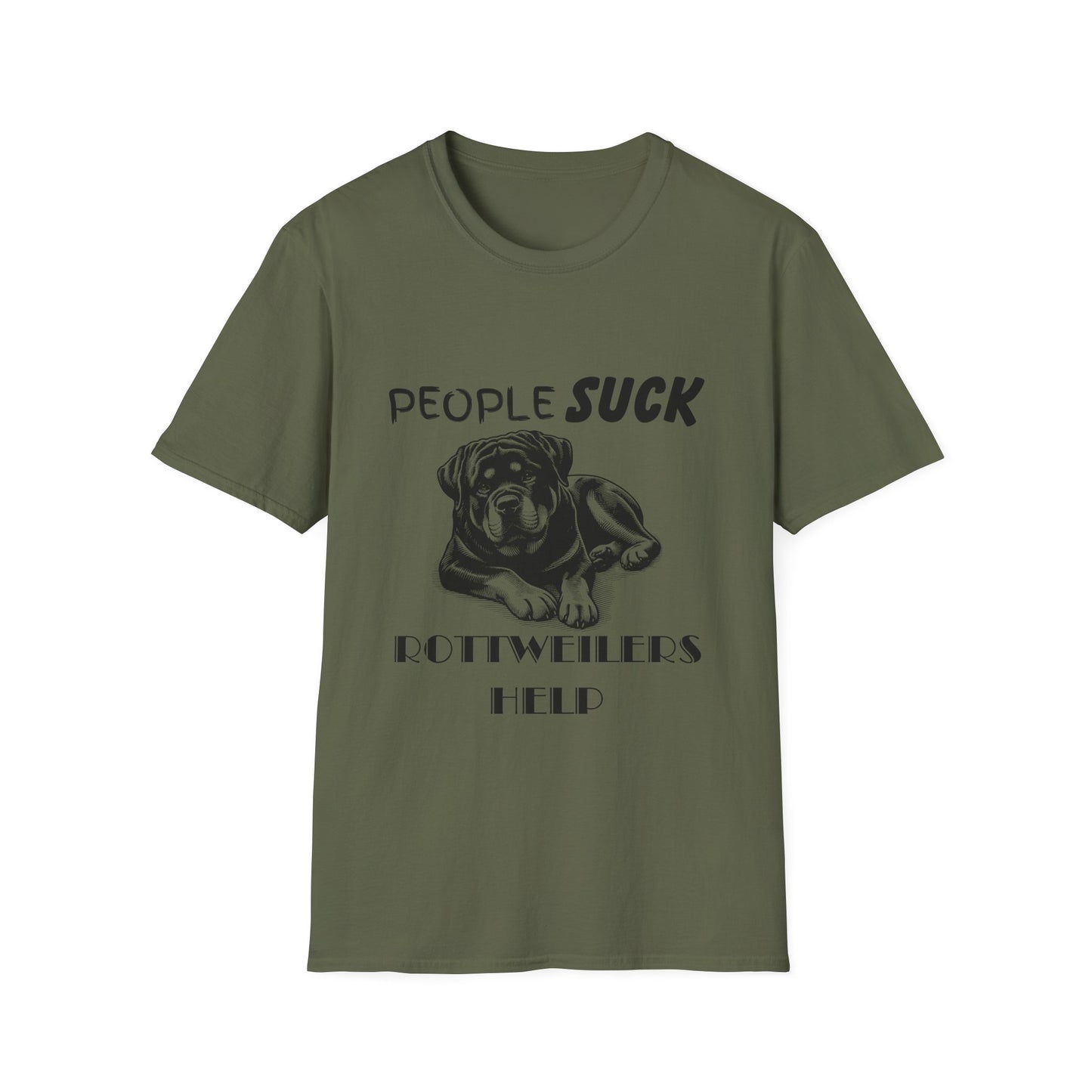 People Suck Rotweilers Help T-Shirt, Sarcastic Dog Lover Tee, Animal Humor, Dog Rescue Shirt, Pet Owner Gift, Rotweiler T-Shirt, Rottie Tee