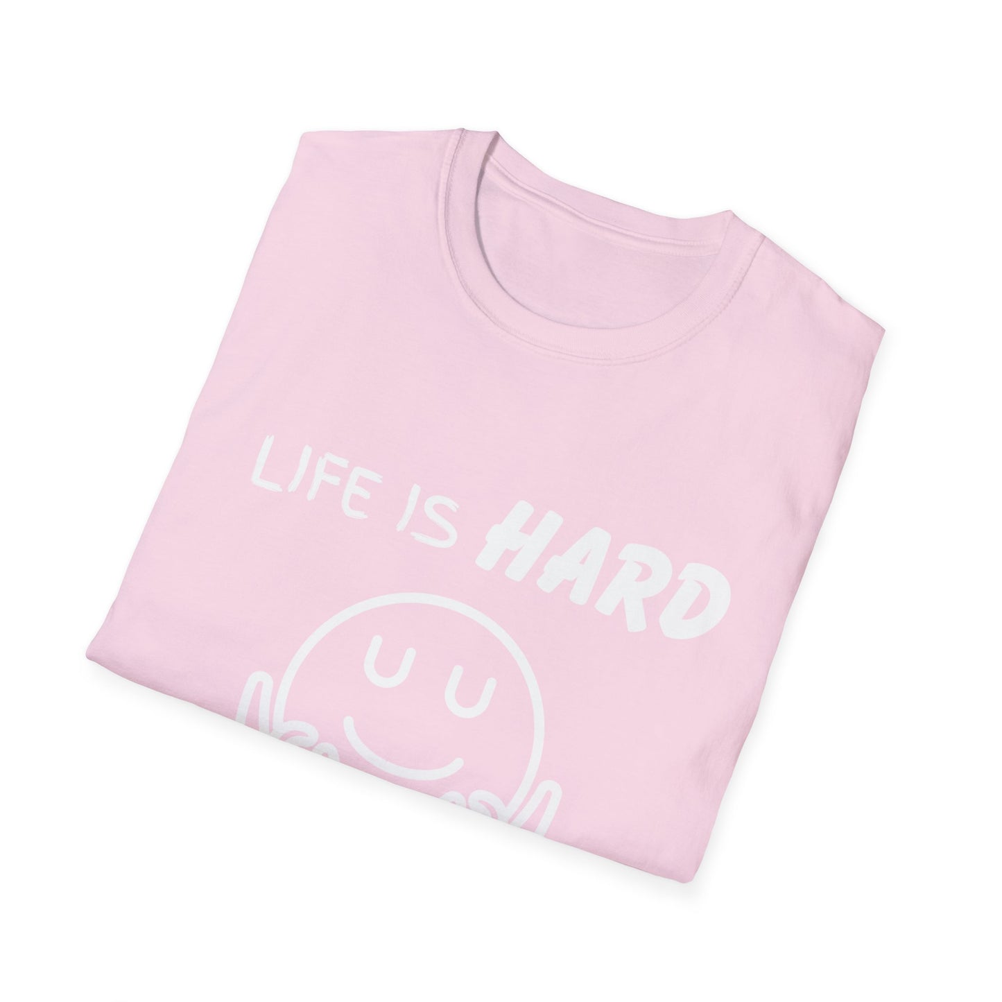 Life Is Hard Meditation Helps Unisex T-Shirt, Yoga Tee, Mindfulness Shirt, Stress Relief Top, Zen Clothing, Relaxation Apparel, Yogi Tee