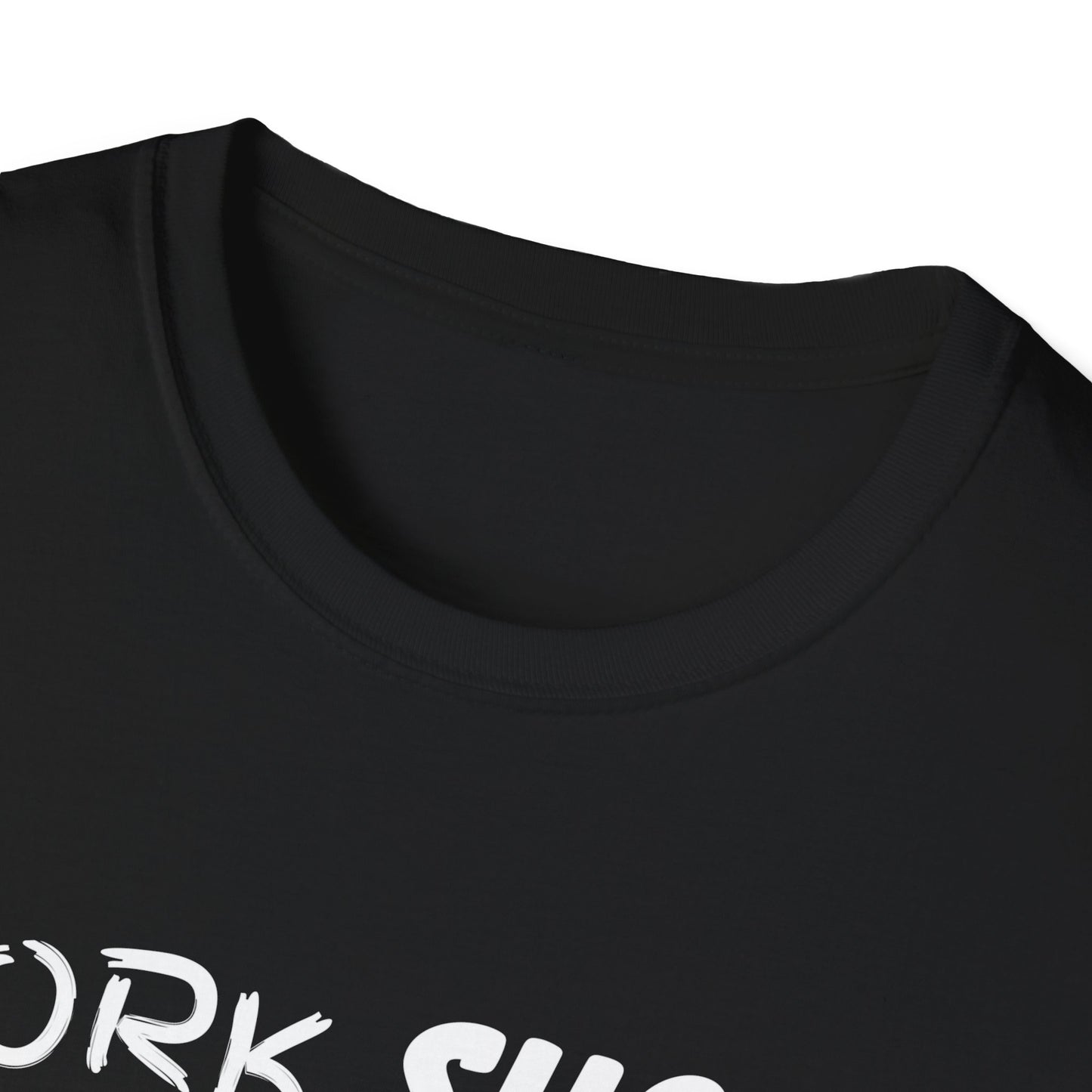 Work Sucks Coffee Helps Unisex Softstyle T-Shirt, Office Humor Tee, Funny Work Shirt, Sarcastic Coffee Lover Gift, Work from Home Outfit