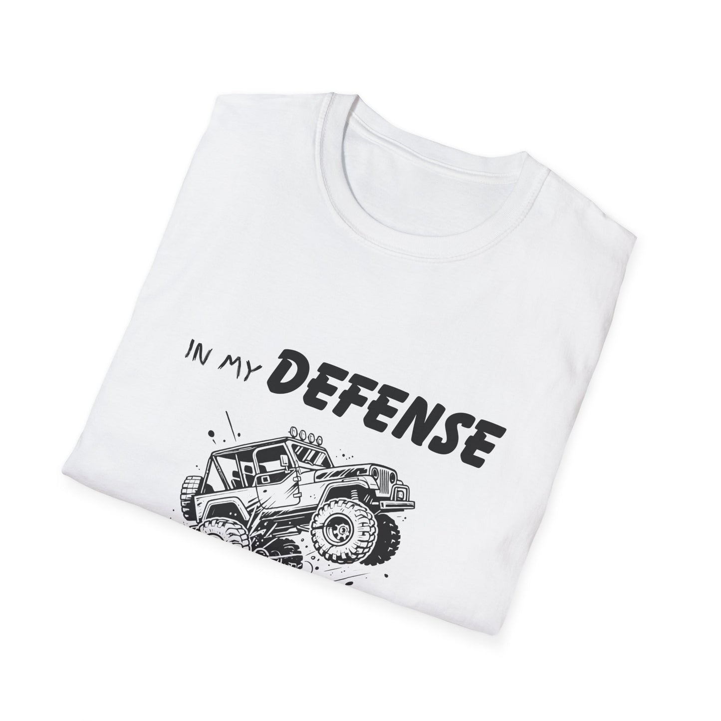 In My Defense I Was Left Supervised Style Unisex T-Shirt, Funny Graphic Tee, Vintage Inspired Top, Novelty T-Shirt, Humorous T-Shirt, Trucks