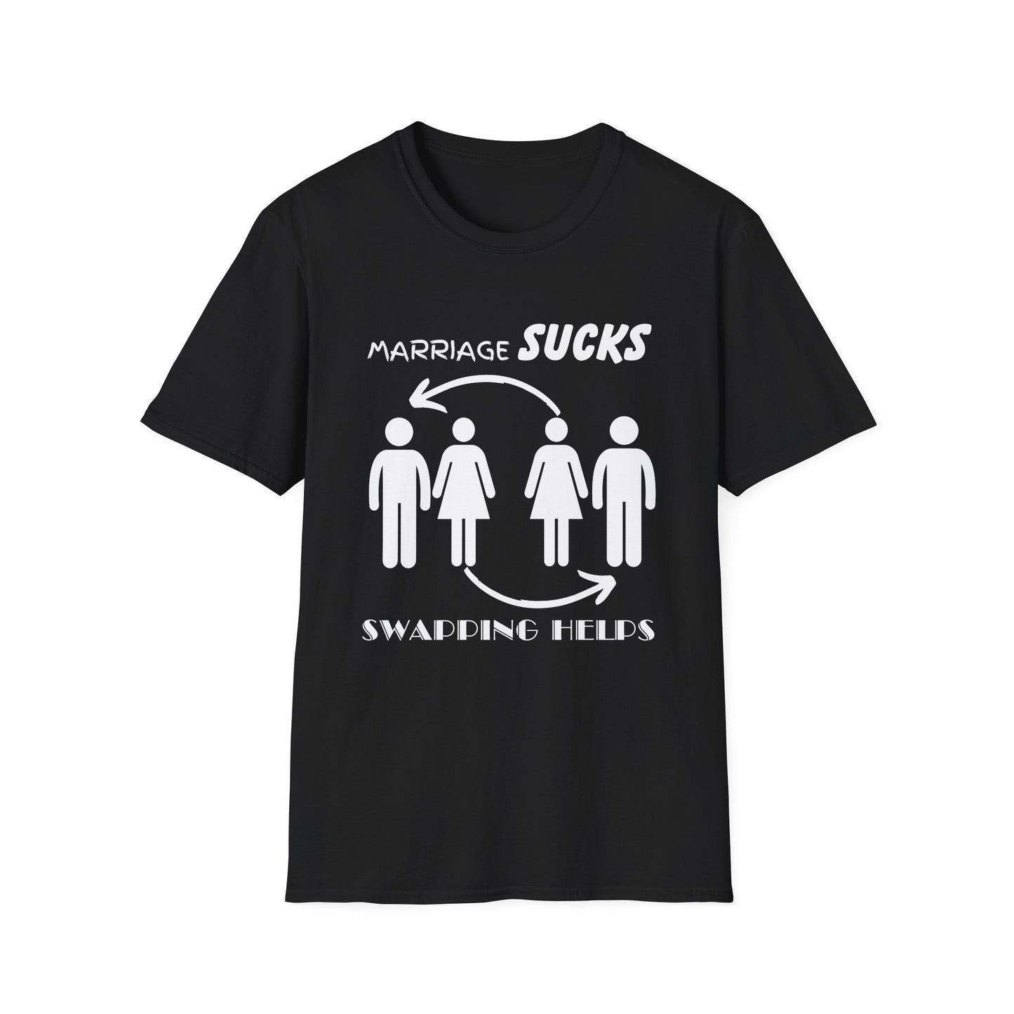 Marriage Sucks Swapping Helps Shirt, Adult Humor T-Shirt, Sarcastic Gift, Shirts for Adults, Swinging, Couple's Humor, Anniversary Gift