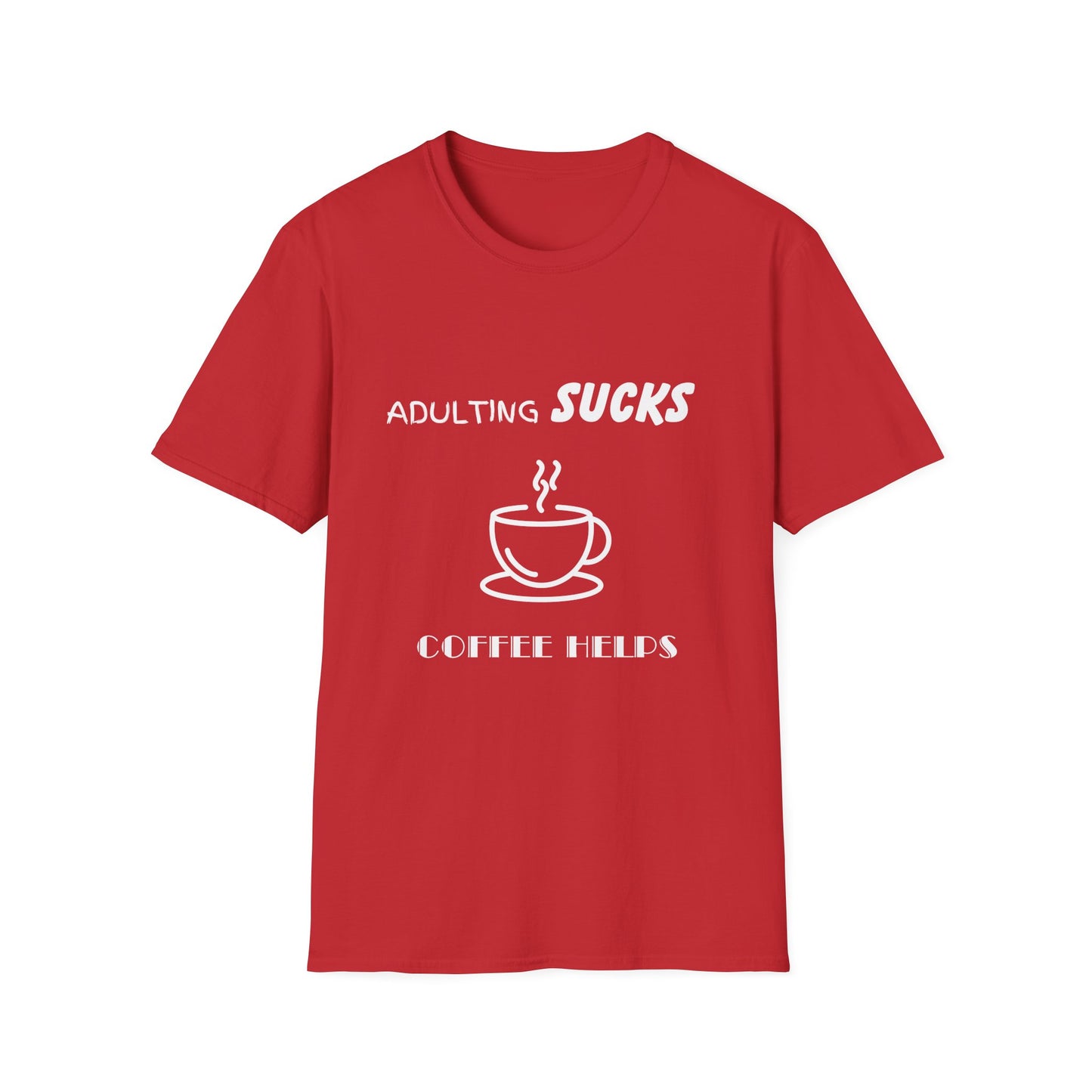 Adulting Sucks Coffee Helps Shirt, Funny Adult Humor T-Shirt, Sarcastic Gift, Hilarious Tee for Adults, Comedic Shirt for Stress Relief