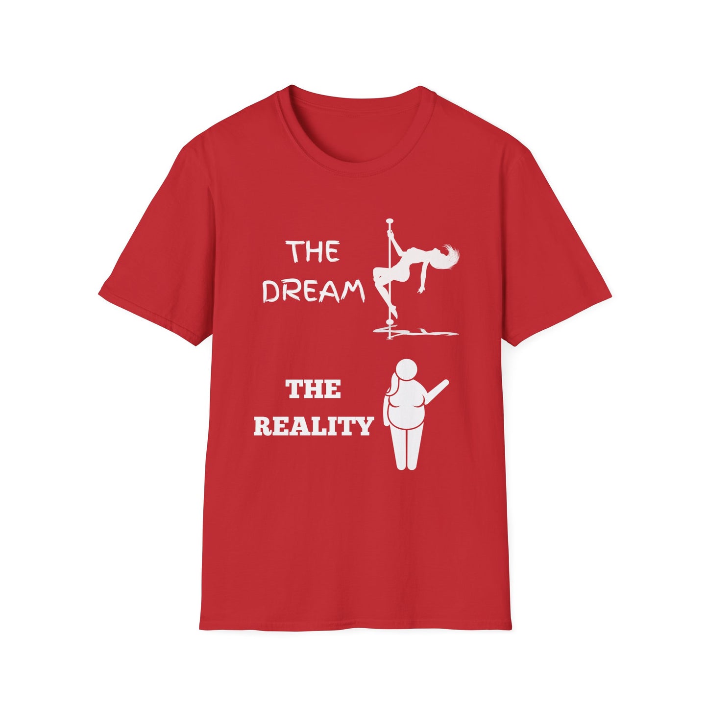 Dream Vs Reality Men's T-Shirt, Funny Graphic Tee, Humorous Shirt, Boyfriend Gift, Sarcastic Shirt, Husband Gift, Gifts For Men, Adult Humor