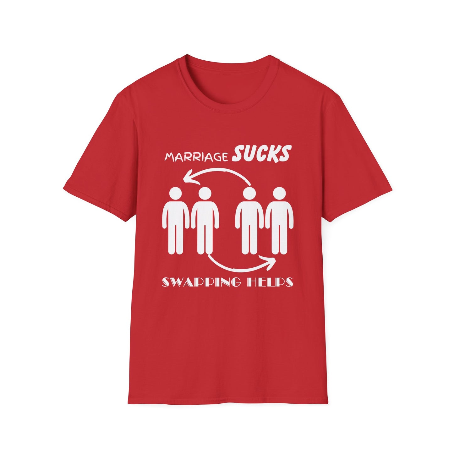 Marriage Sucks Swapping Helps Shirt, Adult Humor T-Shirt, Sarcastic Gift, Hilarious Tee for Adults, LGBT, LGBTQIA+, Gay Shirt, Funny Tee