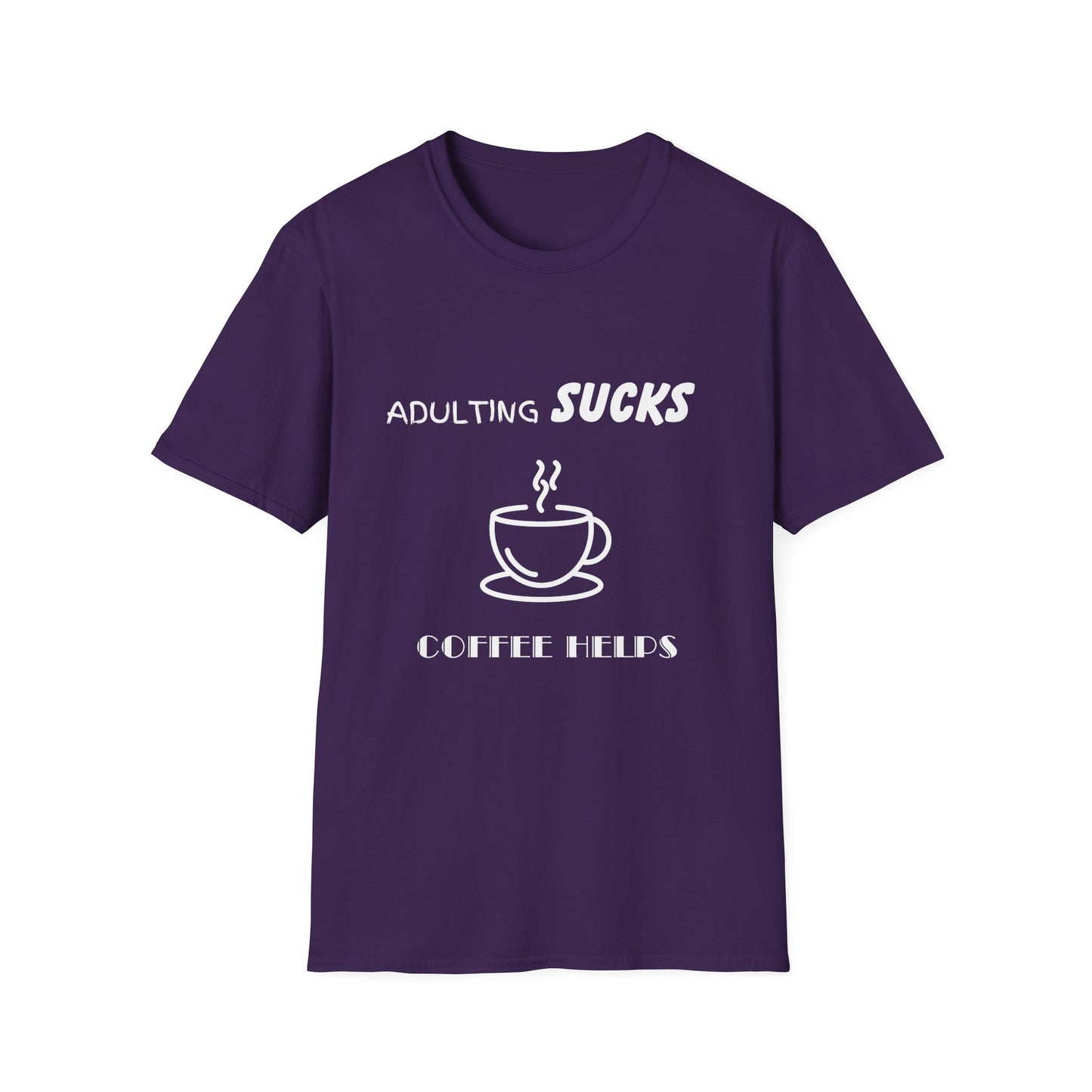 Adulting Sucks Coffee Helps Shirt, Funny Adult Humor T-Shirt, Sarcastic Gift, Hilarious Tee for Adults, Comedic Shirt for Stress Relief