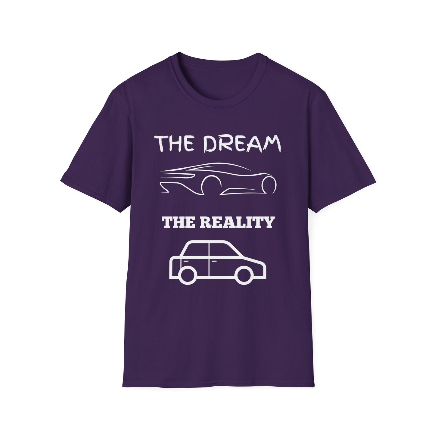 Sports Car Shirt, Dream Vs Reality Tee, Unisex Graphic Tshirt, Lightweight Tee for Men and Women, Gift For Men, Cart Enthusiast Shirt