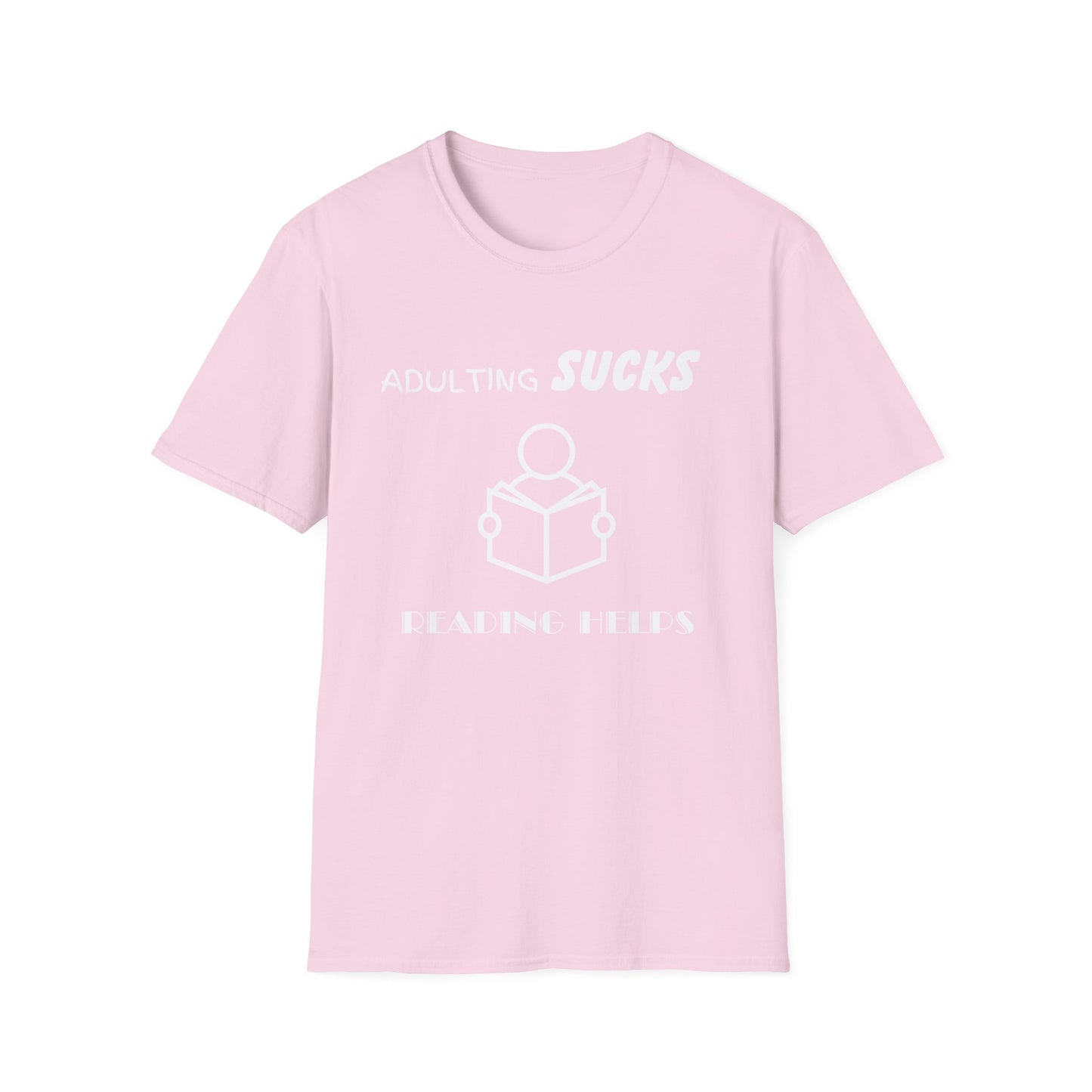Adulting Sucks Reading Helps Shirt, Adult Humor T-Shirt, Sarcastic Gift, Hilarious Tee for Adults, Comedic Shirt for Stress Relief, Reading