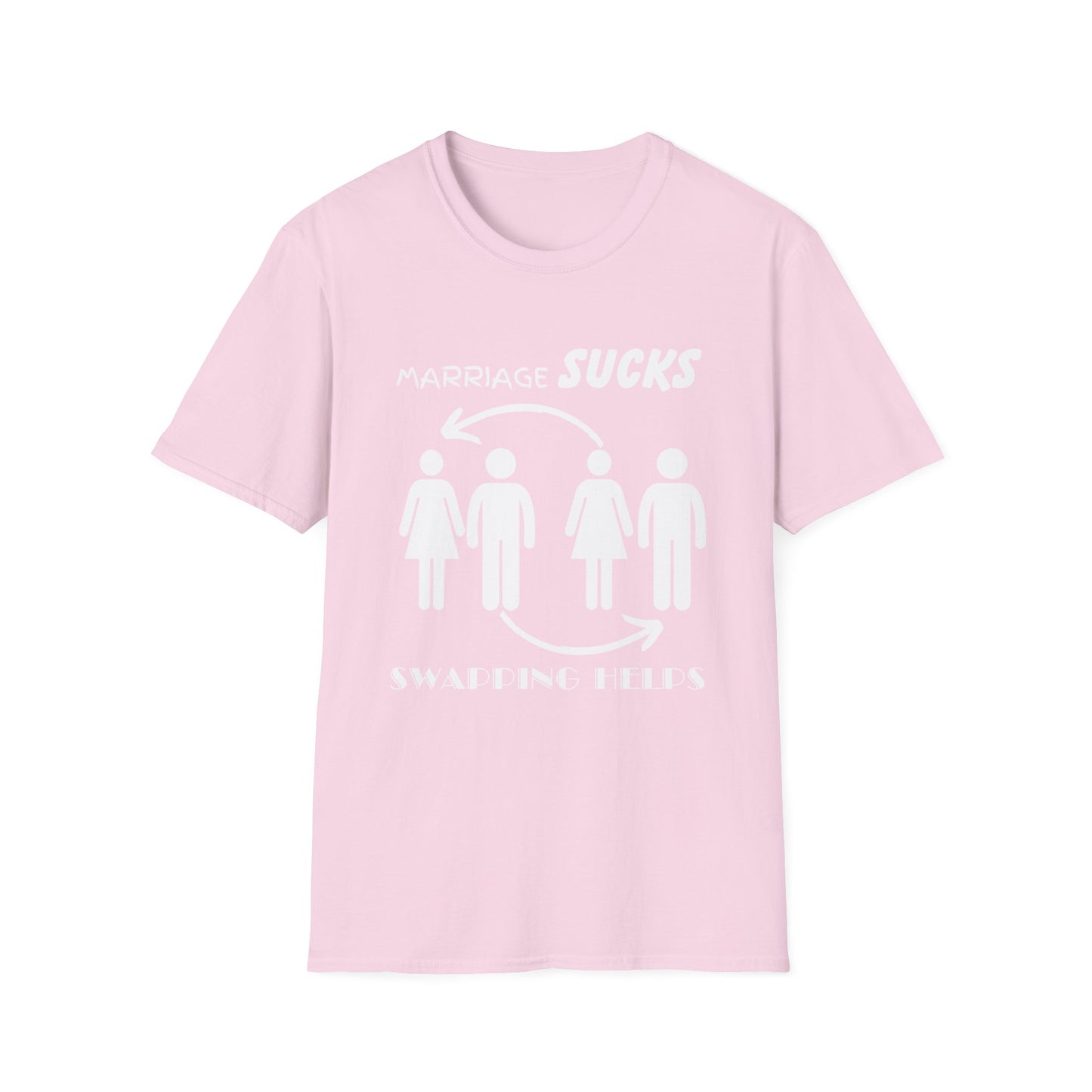 Marriage Sucks Swapping Helps Shirt, Adult Humor T-Shirt, Sarcastic Gift, Hilarious Tee for Adults, LGBT, LGBTQIA+