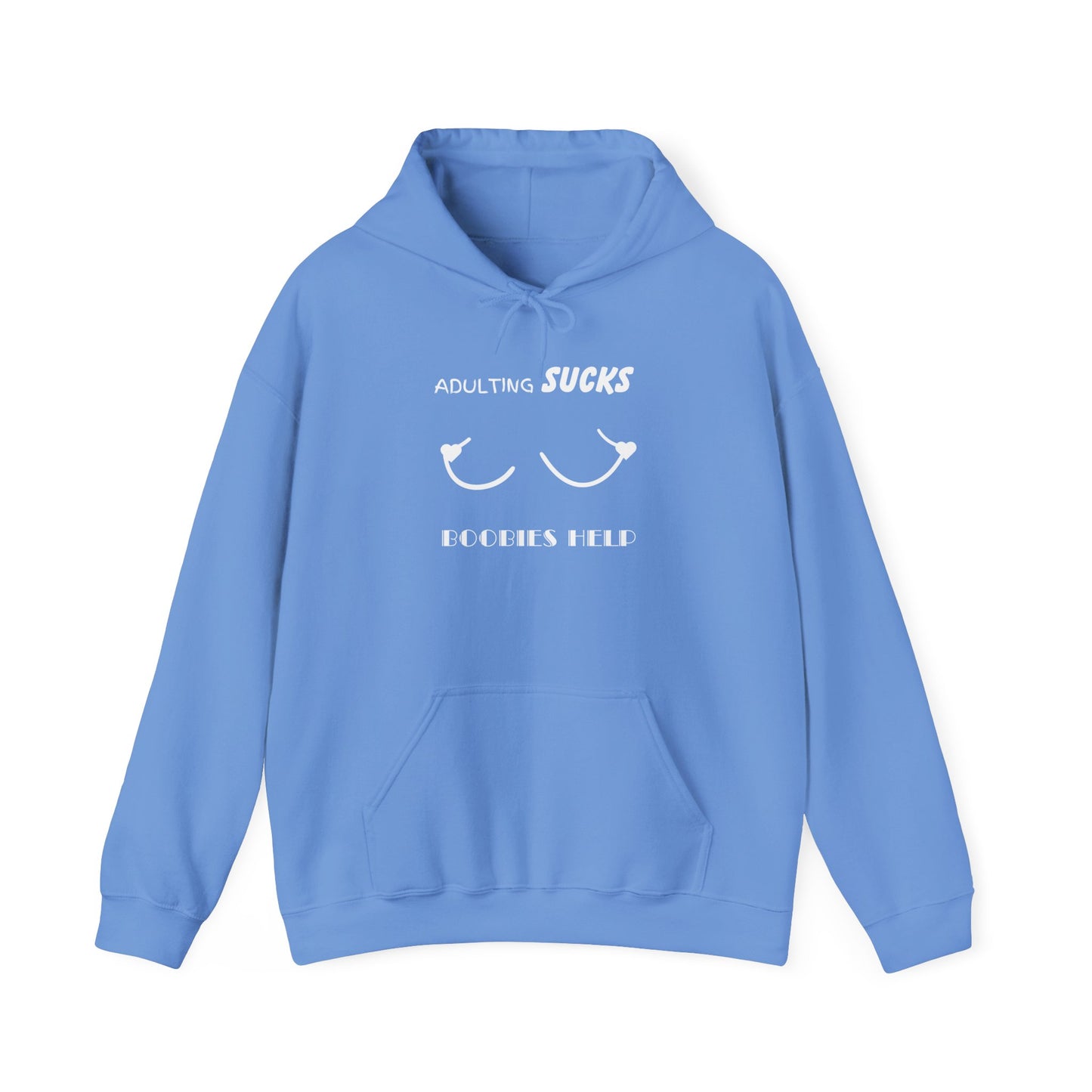Adulting Sucks Boobies Help Hoodie, Funny Adulting Sweatshirt, Adulthood Humor Jumper, Boobies Make Things Better, Unisex Hooded Sweater