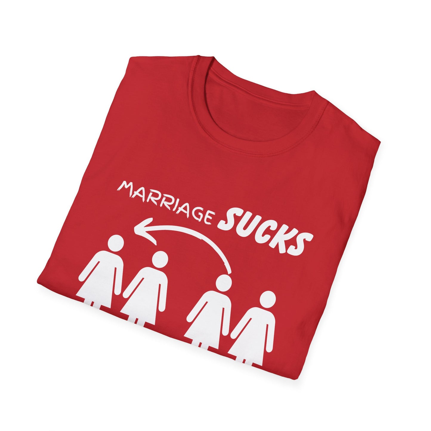 Marriage Sucks Swapping Helps Shirt, Adult Humor T-Shirt, Sarcastic Gift, Hilarious Tee for Adults, LGBT, LGBTQIA+, Lesbian Shirt, Funny Tee