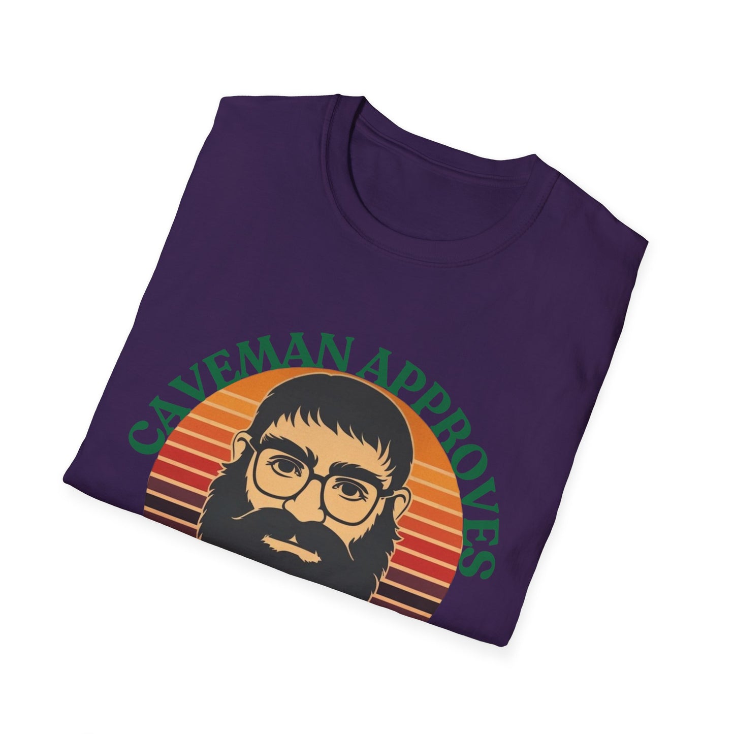 Caveman Approves T-Shirt, Funny Graphic Tee, Vintage Humor Shirt, Unisex Softstyle Tee, Sarcastic Caveman Shirt, Sophisticated Caveman