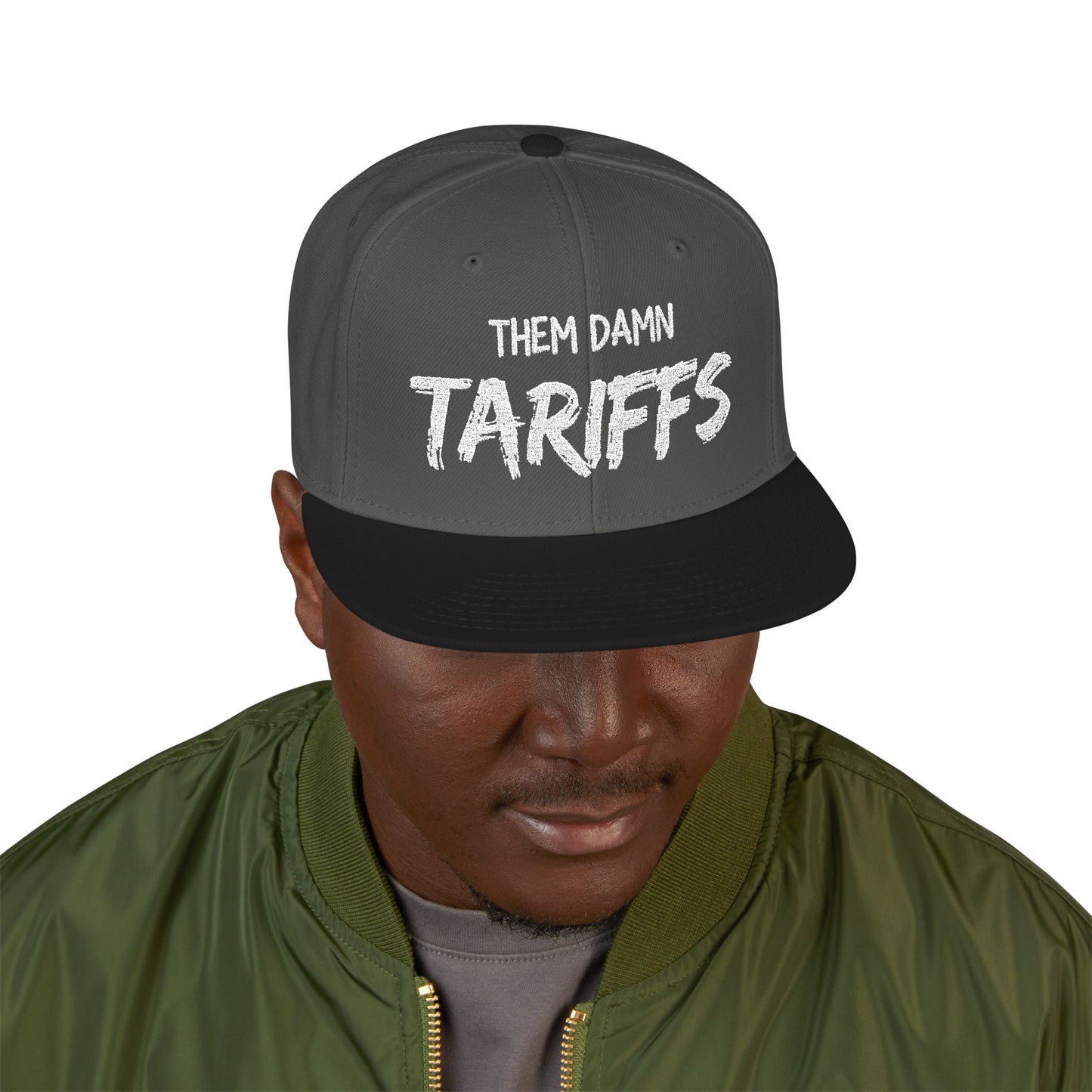 Them Damn Tariffs Embroidered Snapback Hat