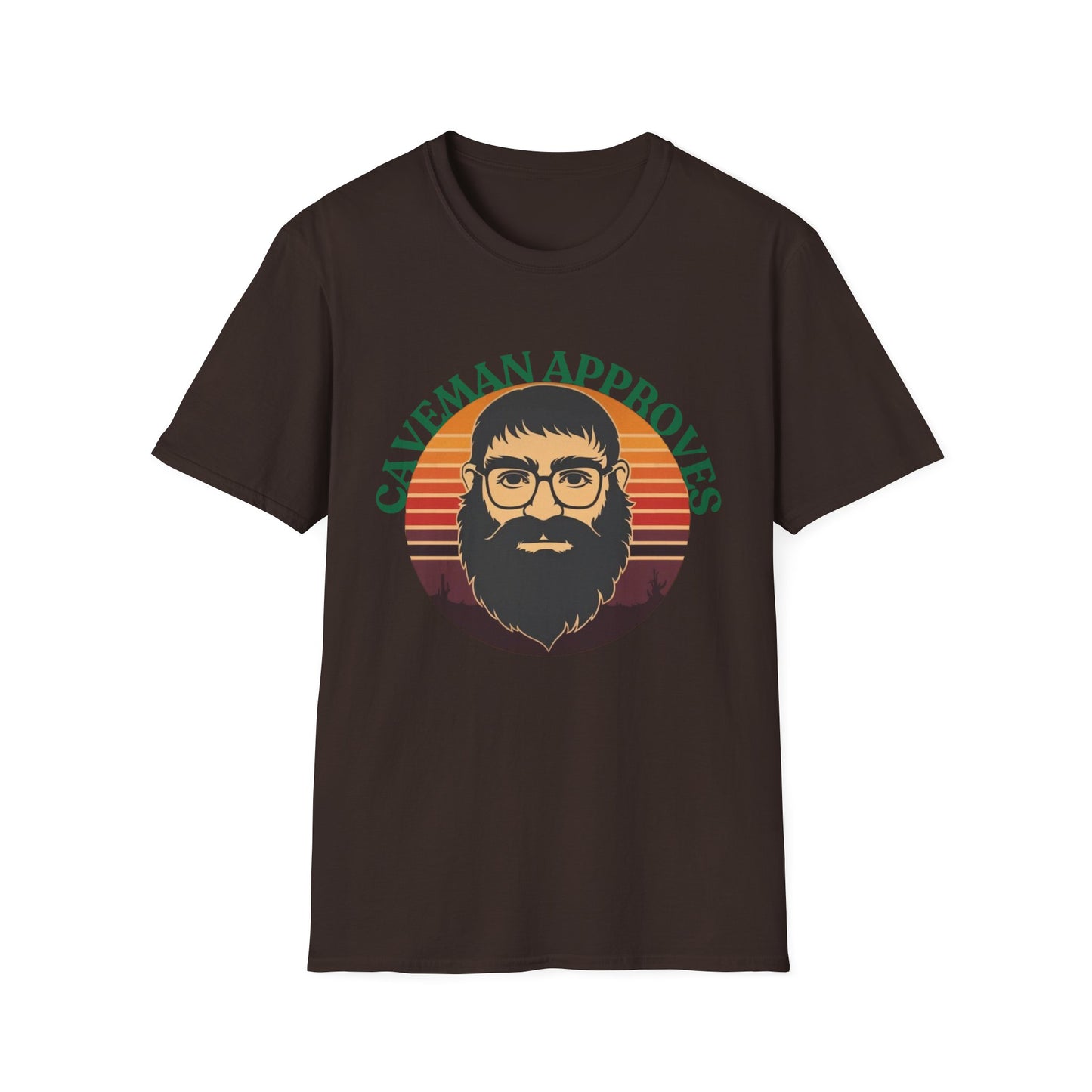 Caveman Approves T-Shirt, Funny Graphic Tee, Vintage Humor Shirt, Unisex Softstyle Tee, Sarcastic Caveman Shirt, Sophisticated Caveman