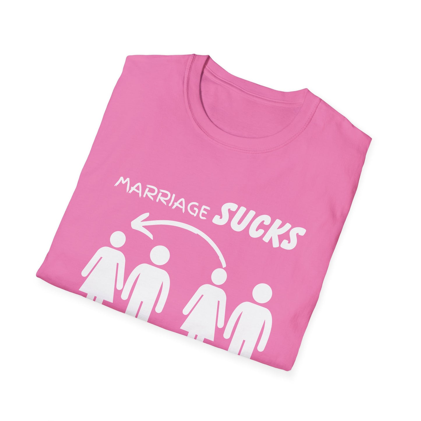 Marriage Sucks Swapping Helps Shirt, Adult Humor T-Shirt, Sarcastic Gift, Hilarious Tee for Adults, LGBT, LGBTQIA+