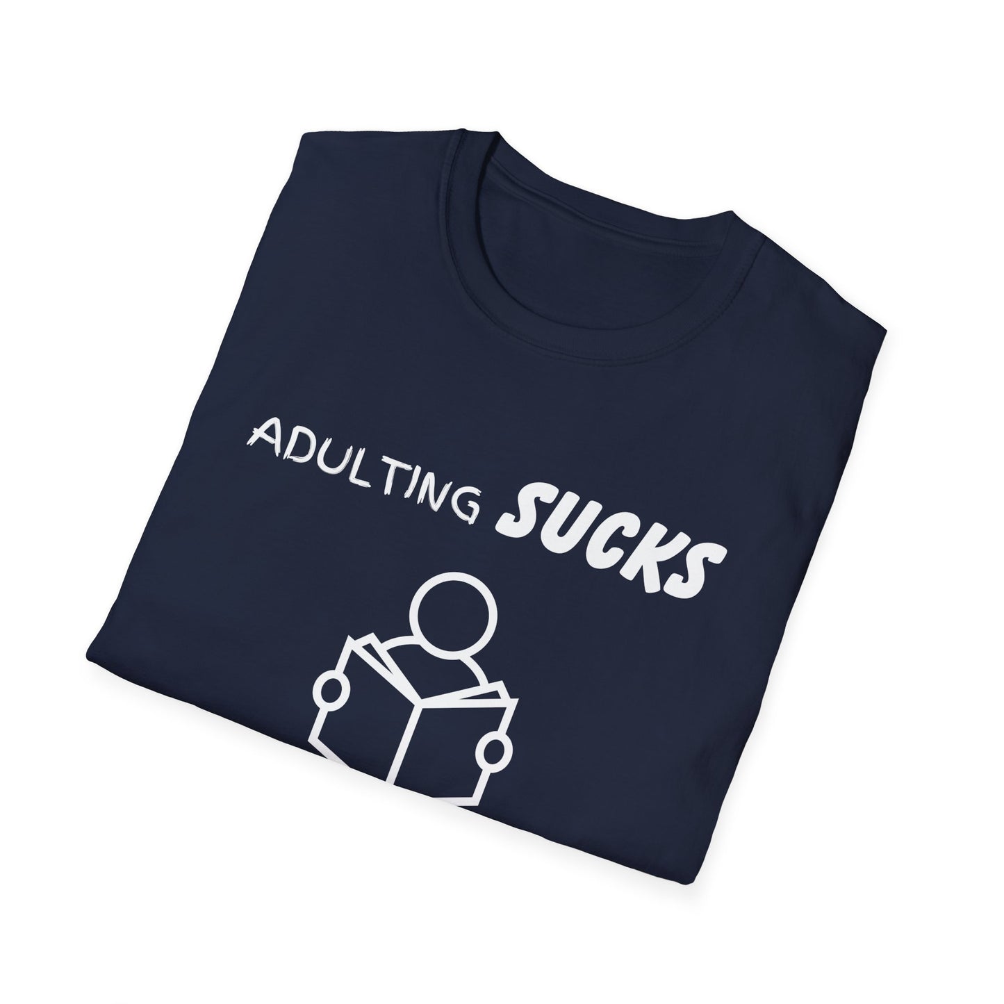 Adulting Sucks Reading Helps Shirt, Adult Humor T-Shirt, Sarcastic Gift, Hilarious Tee for Adults, Comedic Shirt for Stress Relief, Reading