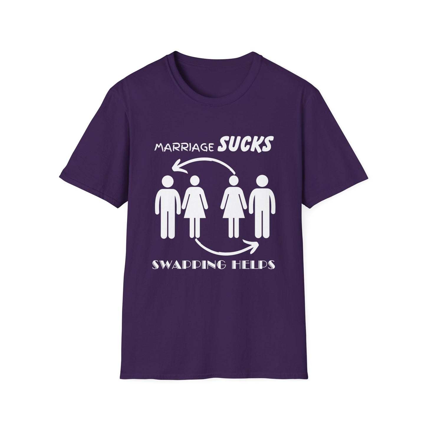 Marriage Sucks Swapping Helps Shirt, Adult Humor T-Shirt, Sarcastic Gift, Shirts for Adults, Swinging, Couple's Humor, Anniversary Gift