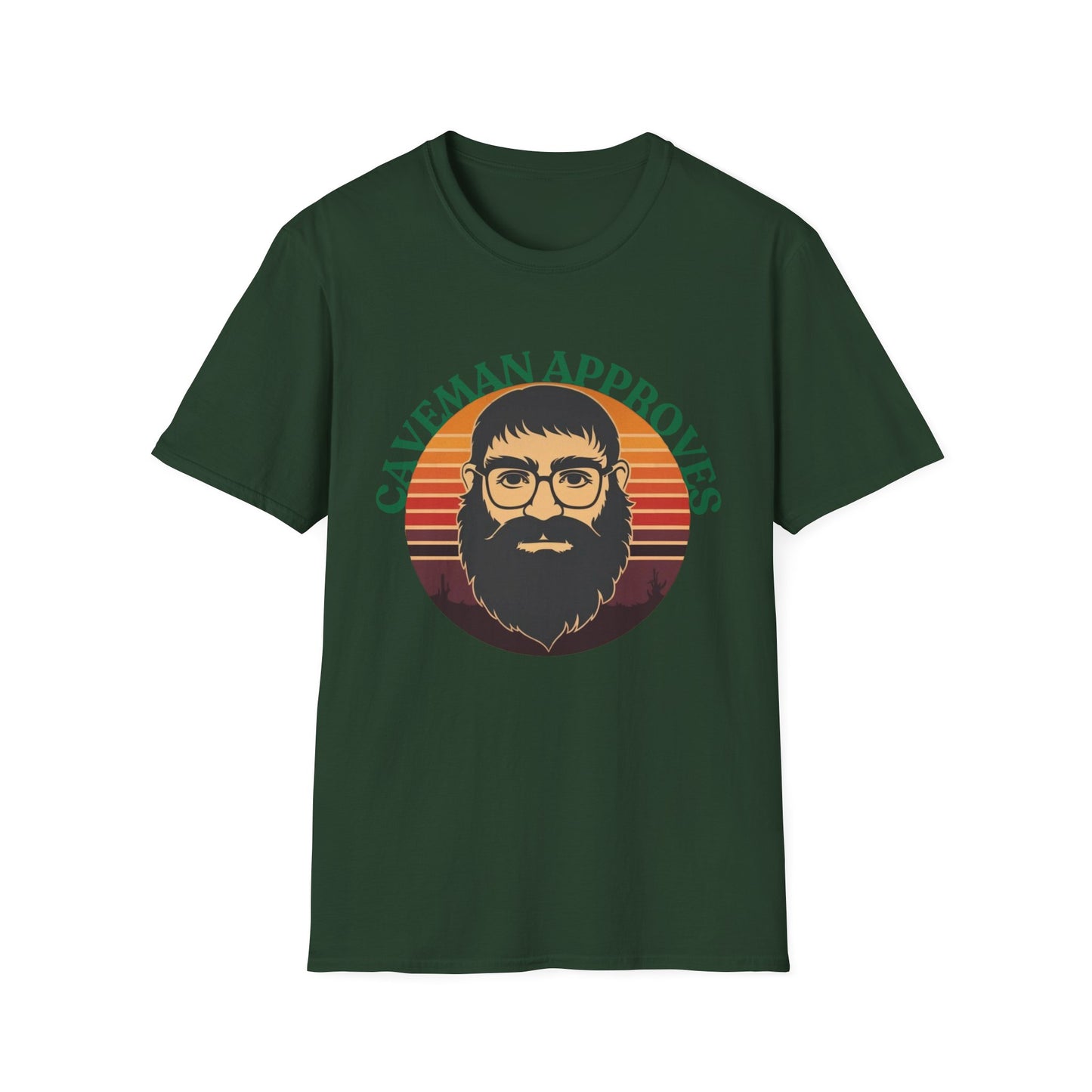 Caveman Approves T-Shirt, Funny Graphic Tee, Vintage Humor Shirt, Unisex Softstyle Tee, Sarcastic Caveman Shirt, Sophisticated Caveman