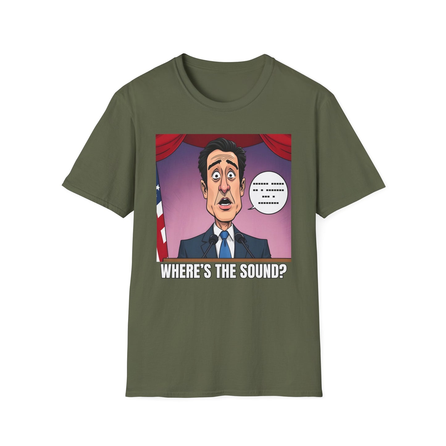 Political Shirt Newsom Started A Speech Without Sound T-Shirt